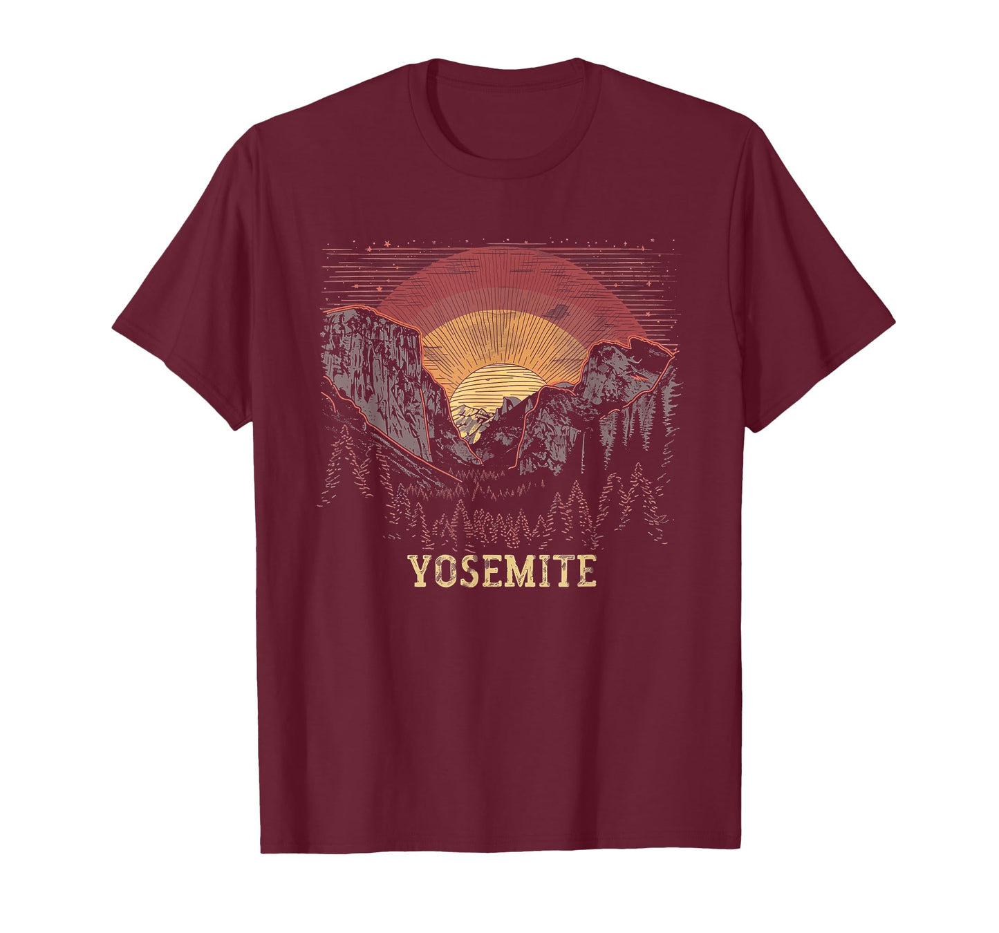 Yosemite - US National Park Vintage Men Women Kids Retro T-Shirt