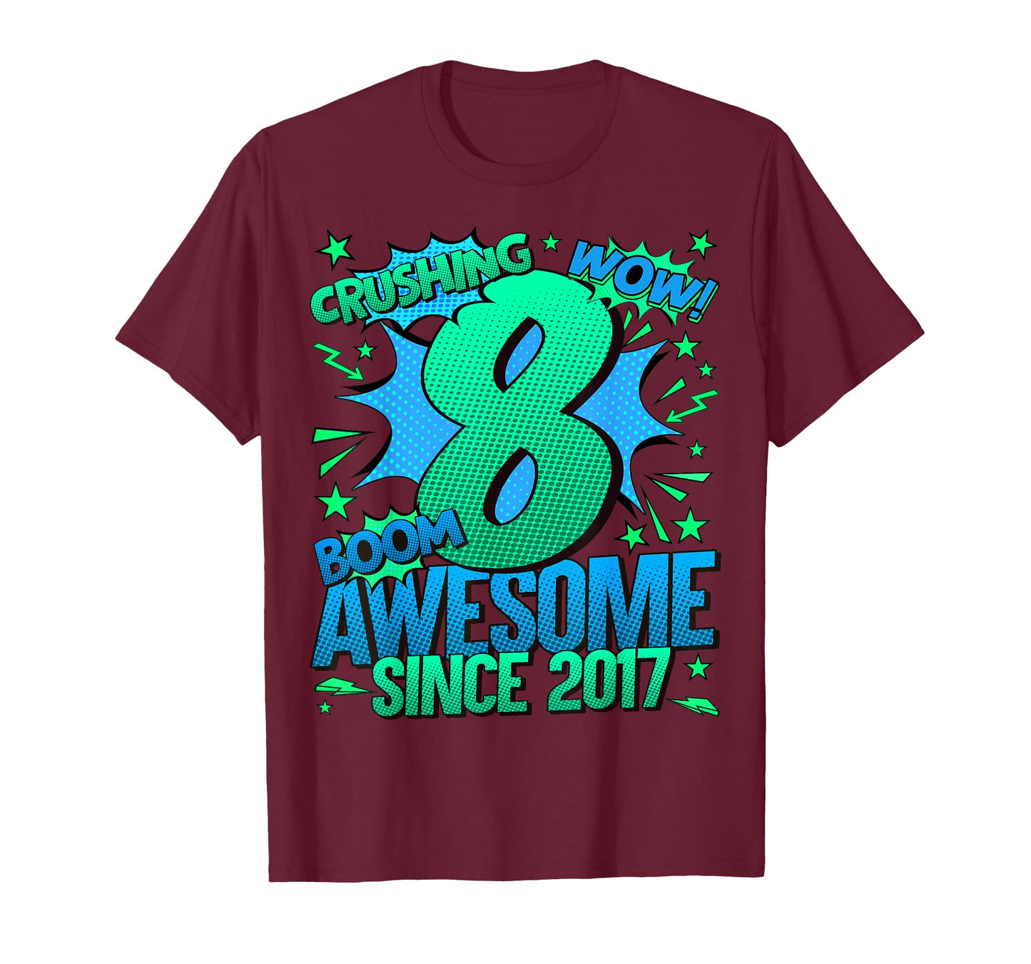 8 Year Old Gifts For Boys 8th Birthday Boy 8 Year Old Boy T-Shirt