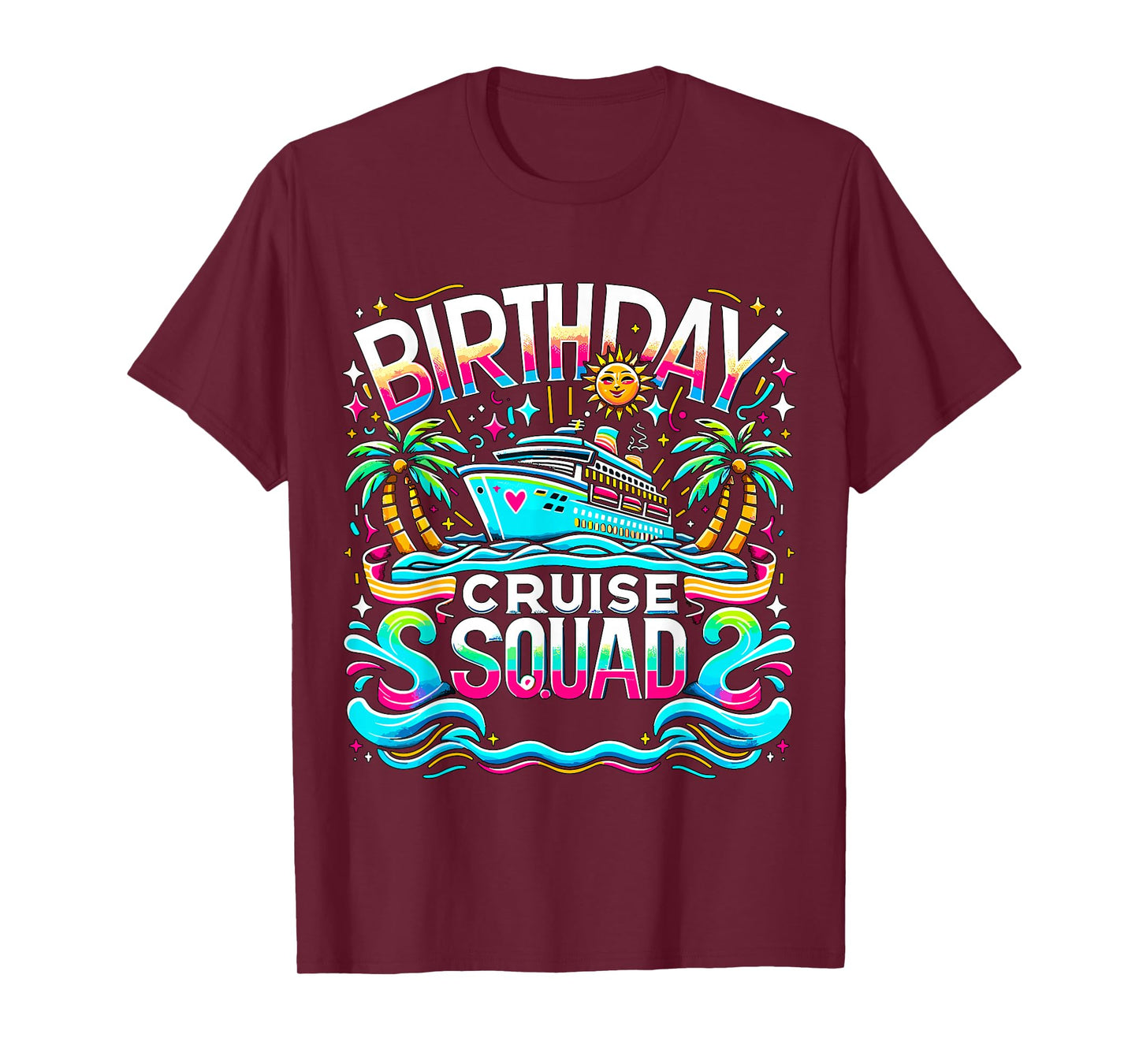 Birthday Cruise Crew Squad Matching Family T-Shirt