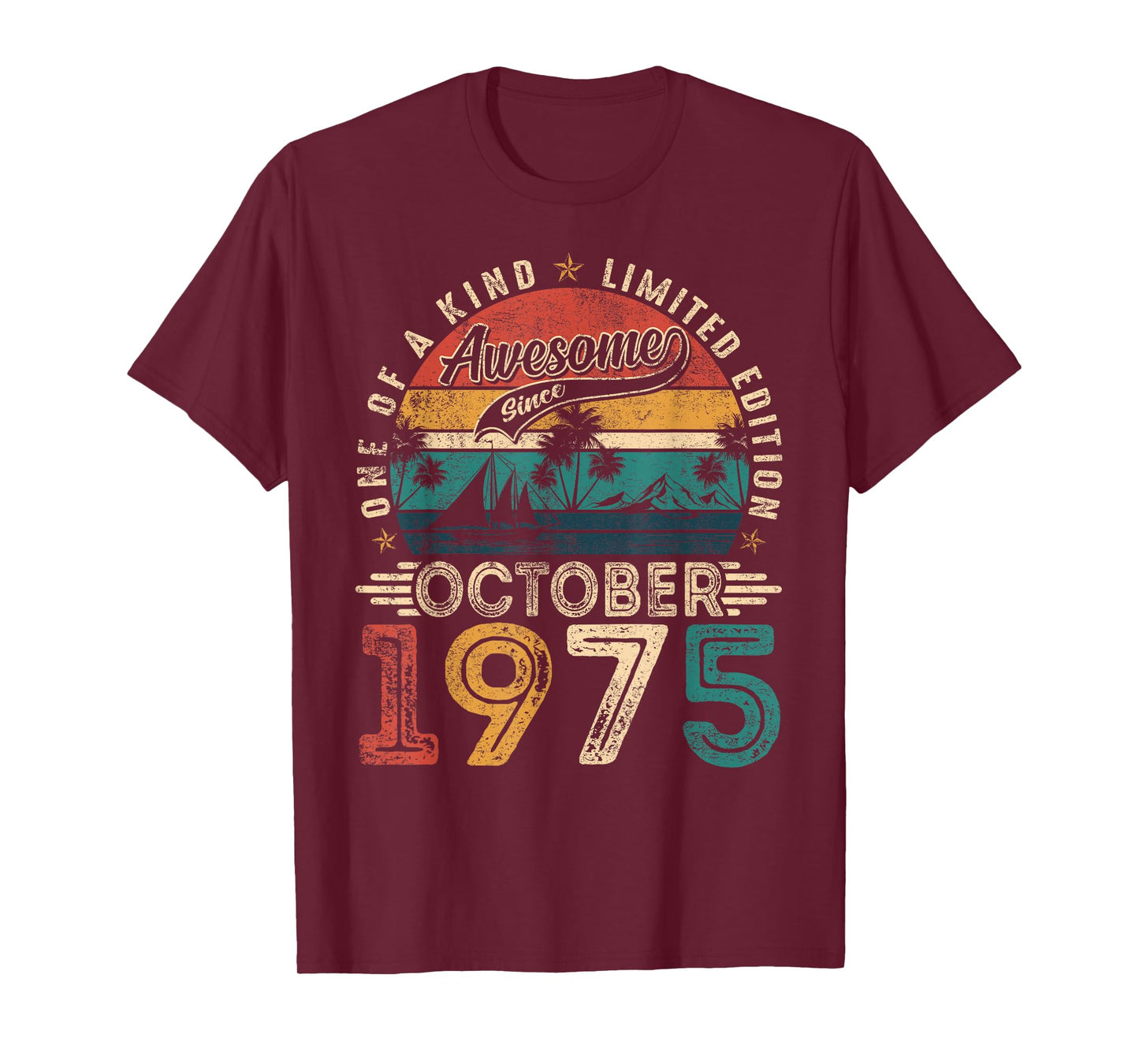 Awesome since October 1975 50 Years Old 50th Birthday Men T-Shirt