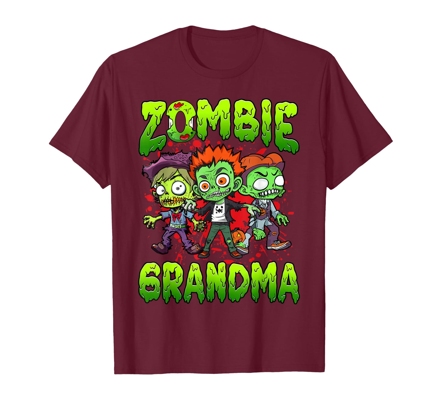 Zombie Grandma Halloween Costume Family Matching T-Shirt, Small, Black