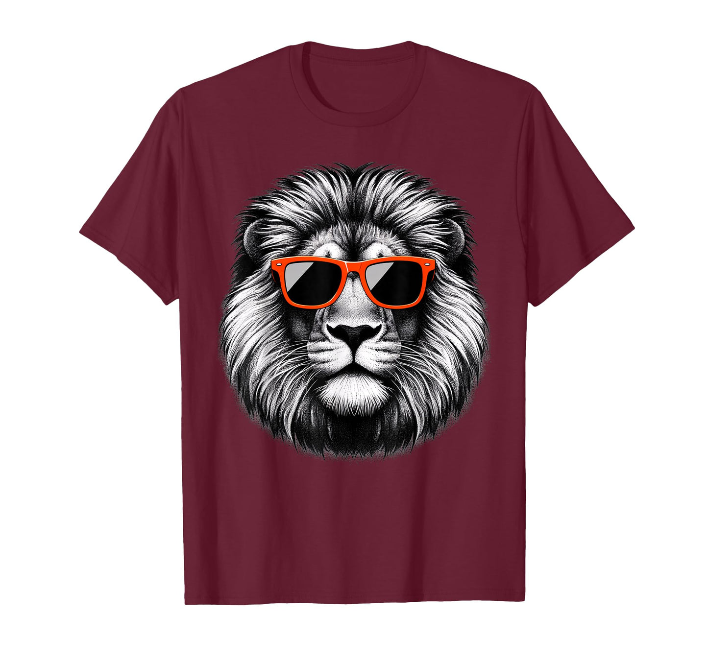 Cool Lion Wearing Sunglasses Graphic Art T-Shirt