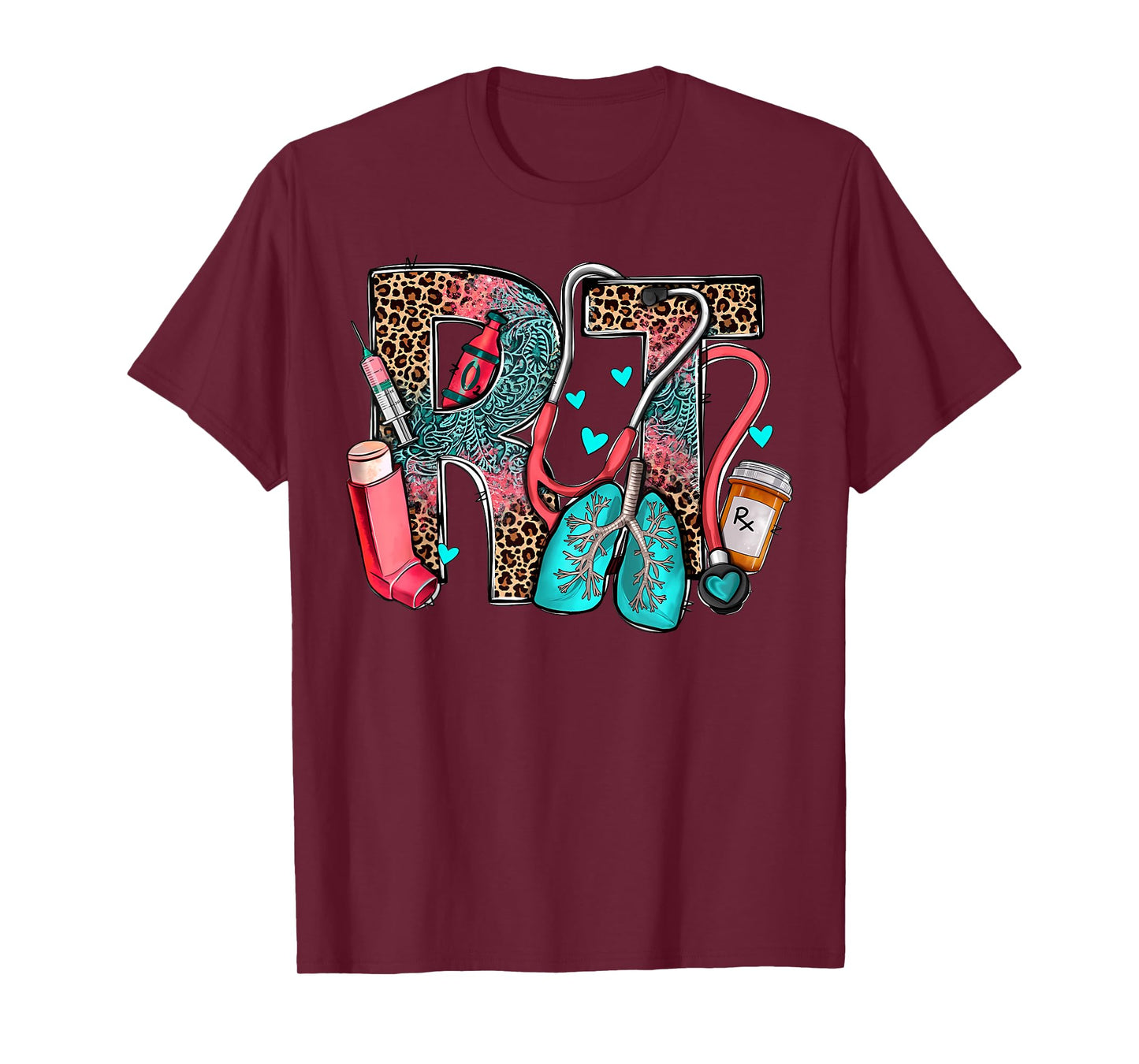 Rt Respiratory Therapist Stethoscope Nurse Western Nursing T-Shirt