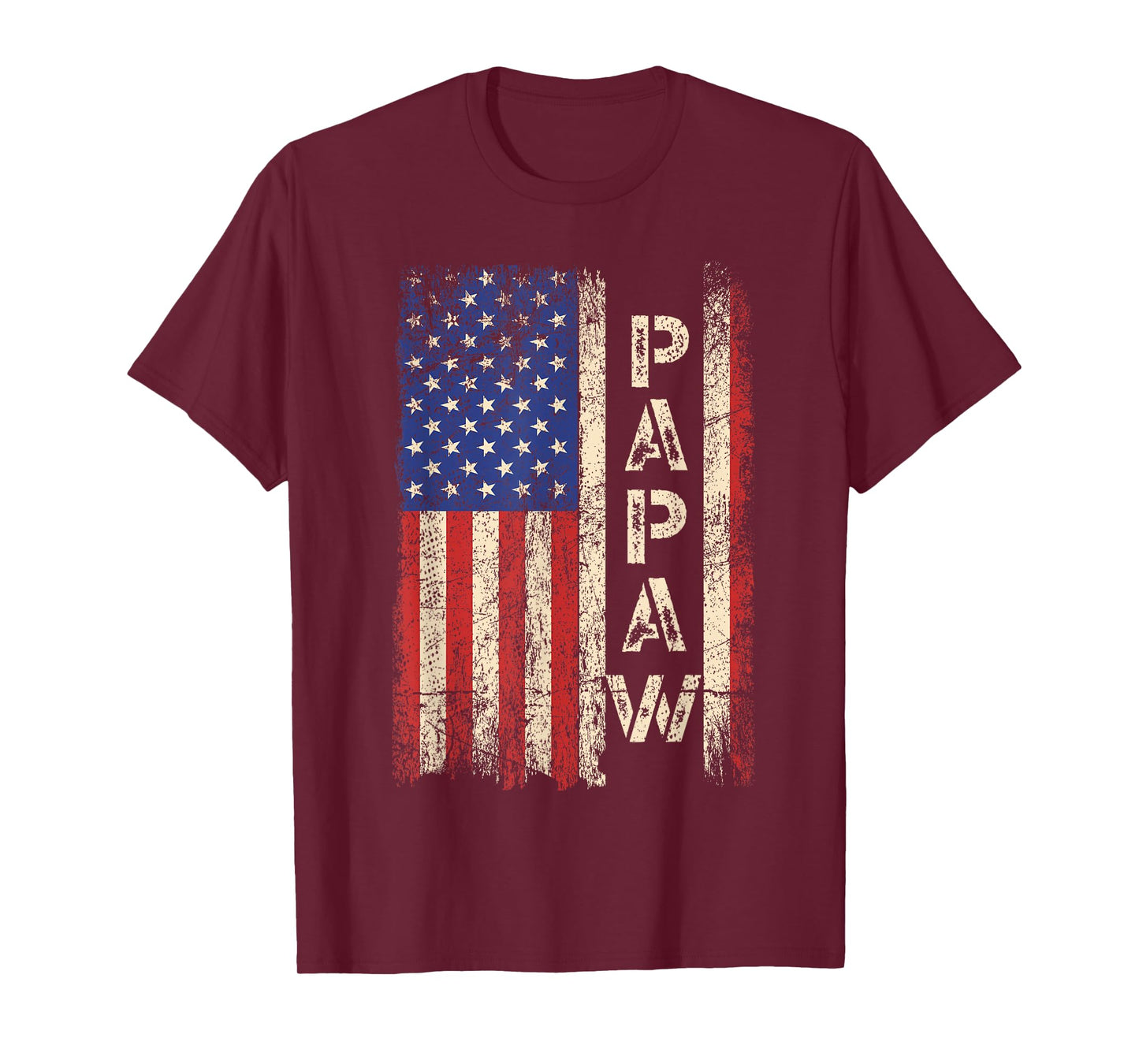 Papaw Grandpa US American Flag Shirt Grandfather Day T-Shirt