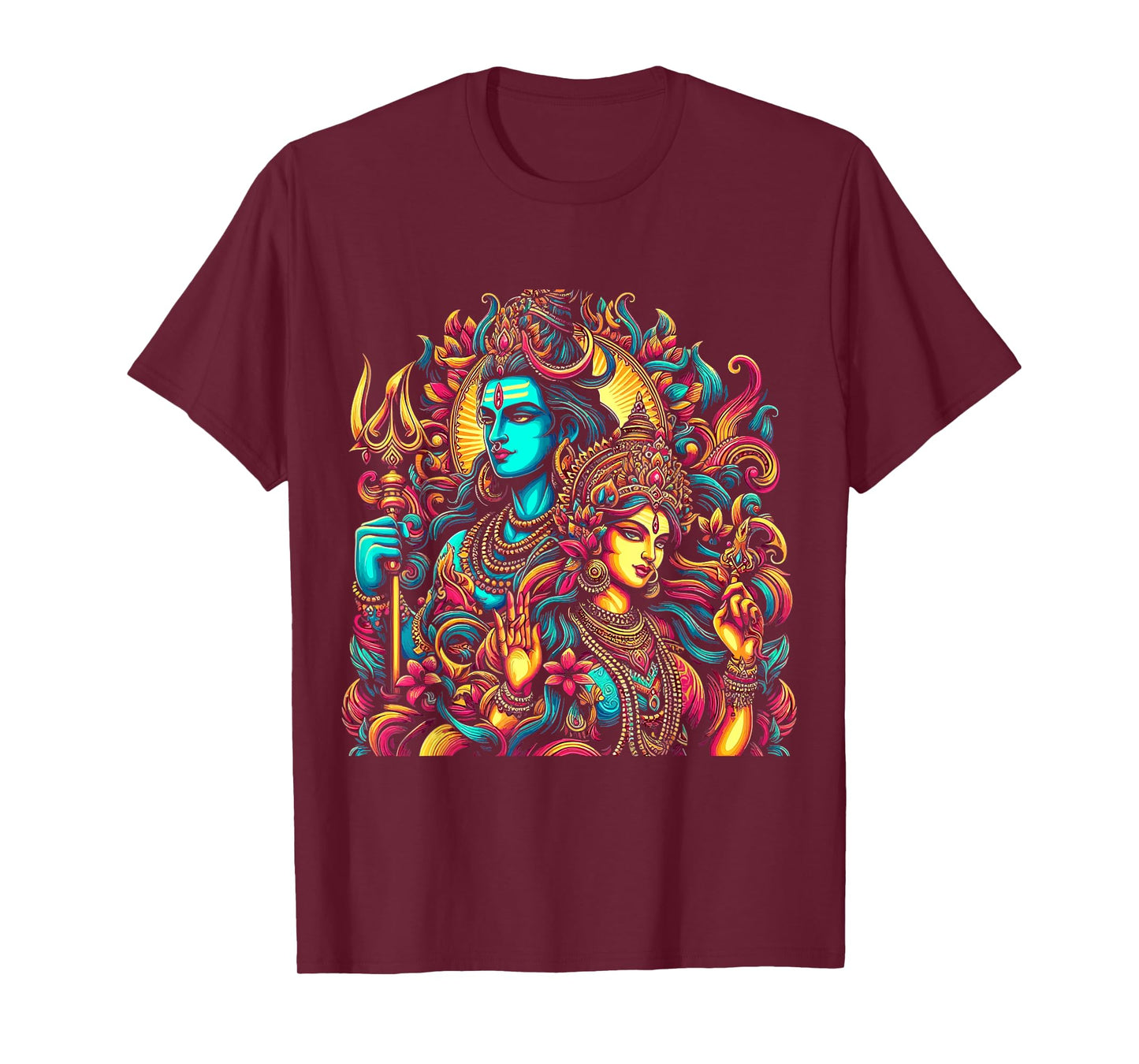 Lord Shiva Durga Hindu God Mahadeva Goddess Goddess Parvati T-Shirt