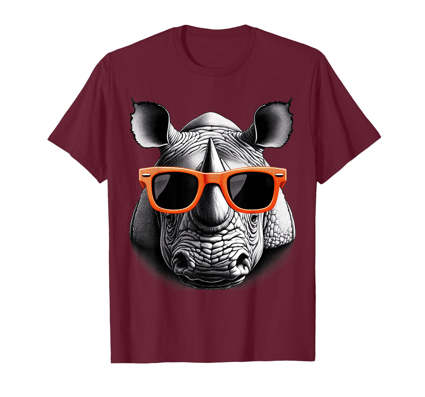 Cool Rhino Wearing Sunglasses Graphic Art T-Shirt