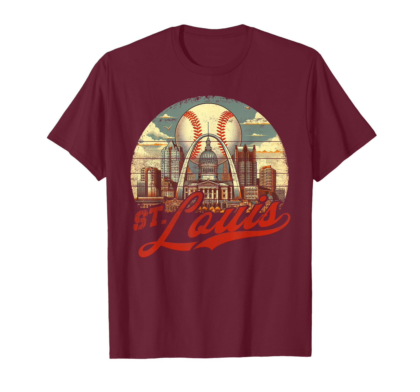 St. Louis Retro Baseball Lover Game Day Men Boys Girls T-Shirt
