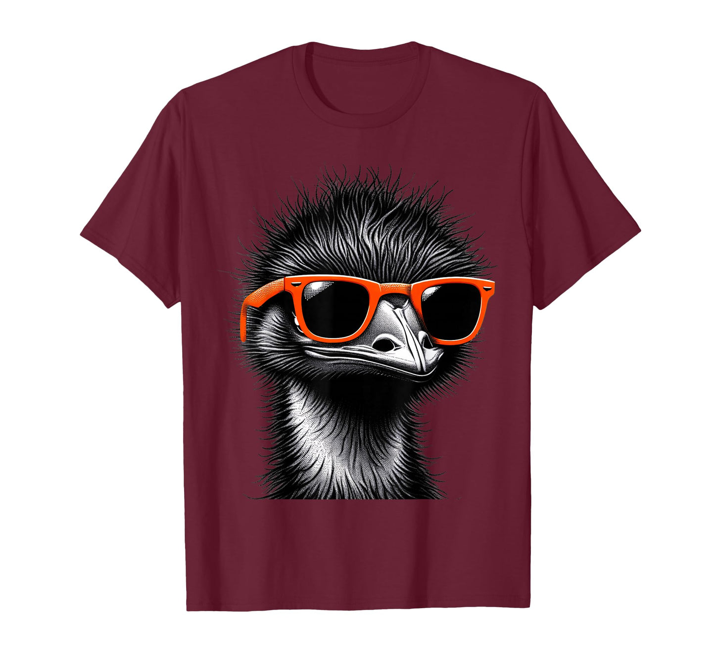 Cool Emu Bird Wearing Sunglasses Graphic Art T-Shirt
