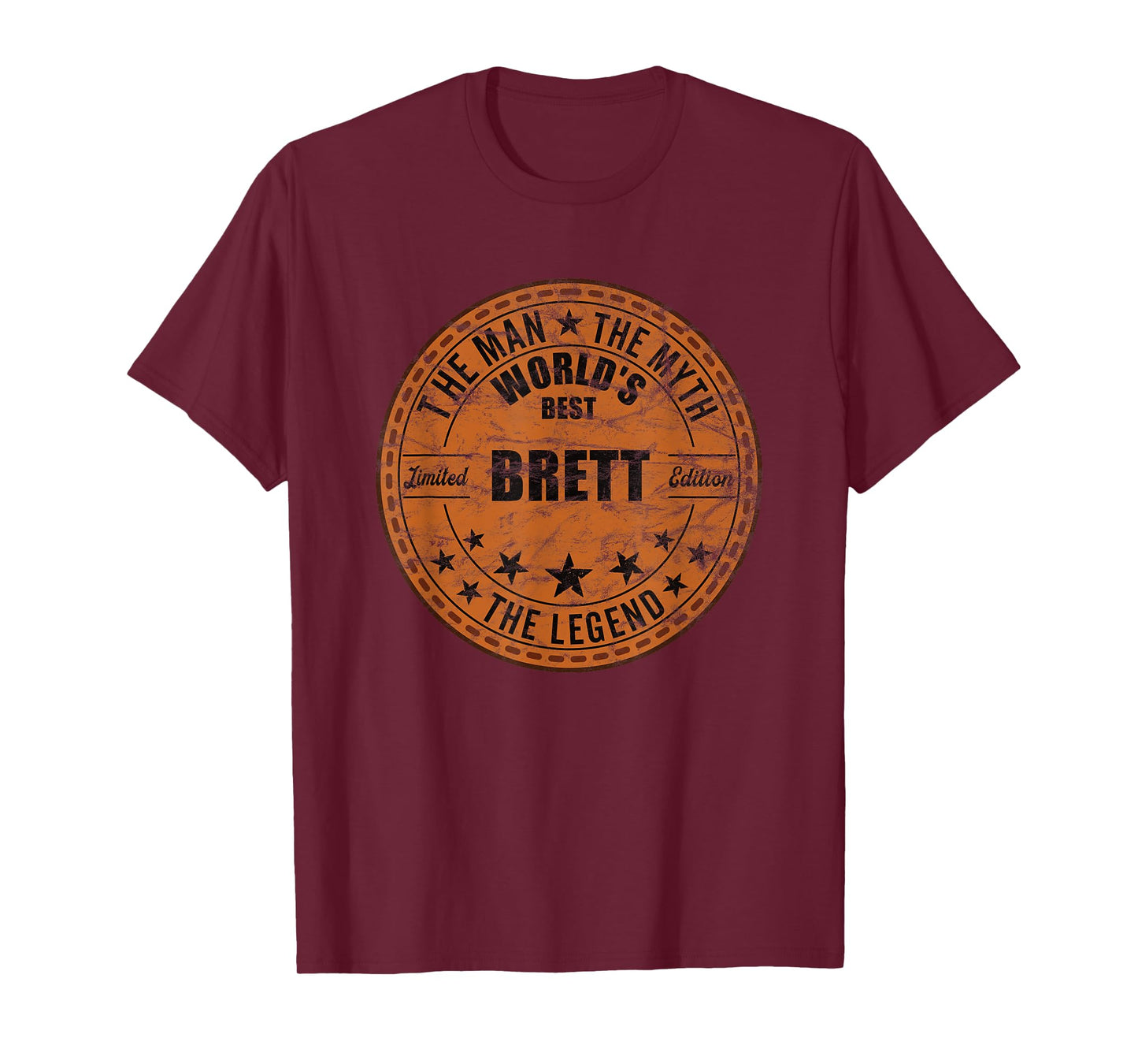 Mens Brett The Man The Myth The Legend First Name Brett T-Shirt