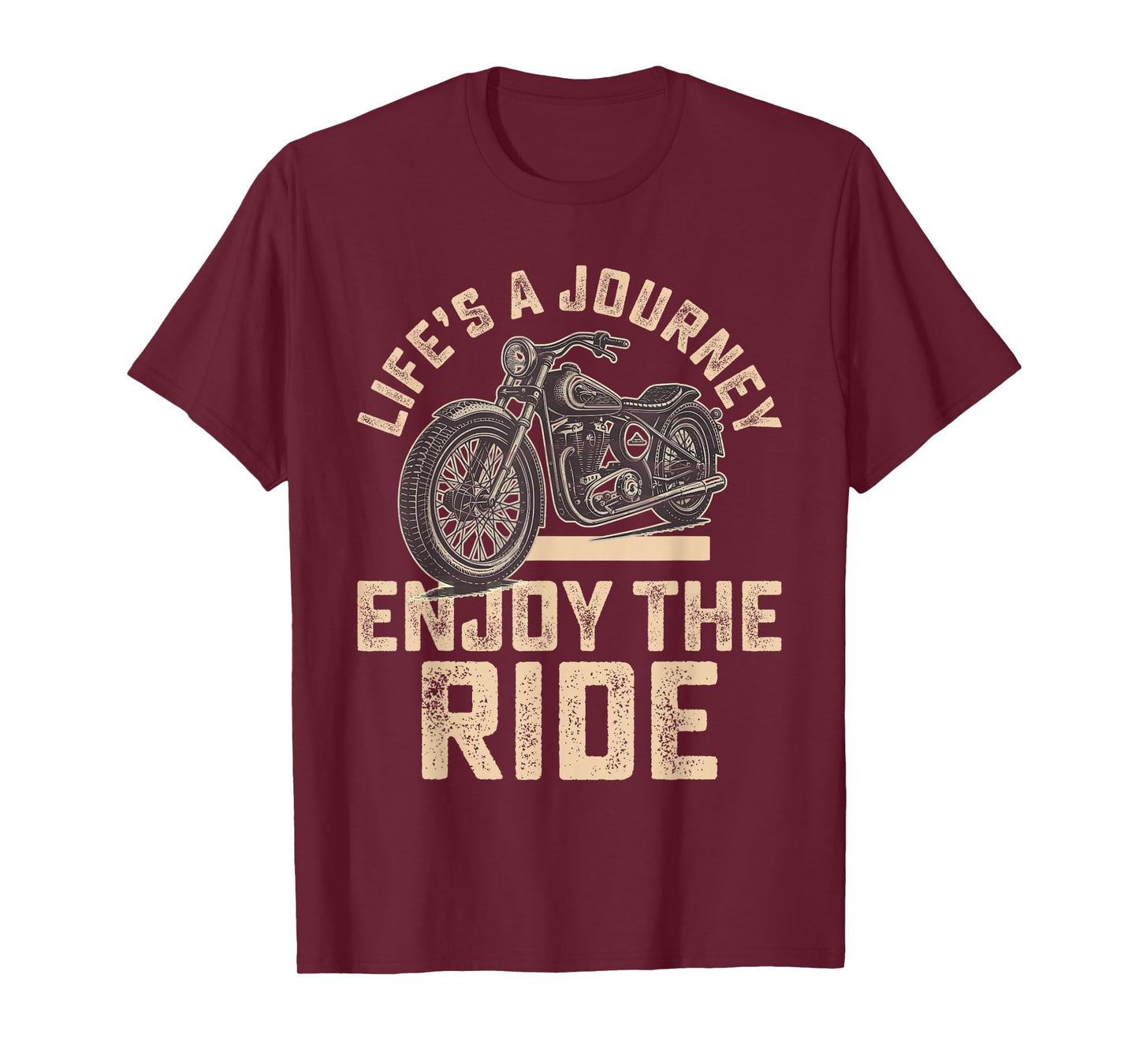 Life’s A Journey Enjoy the Ride Funny Motorcycle Biker Men T-Shirt