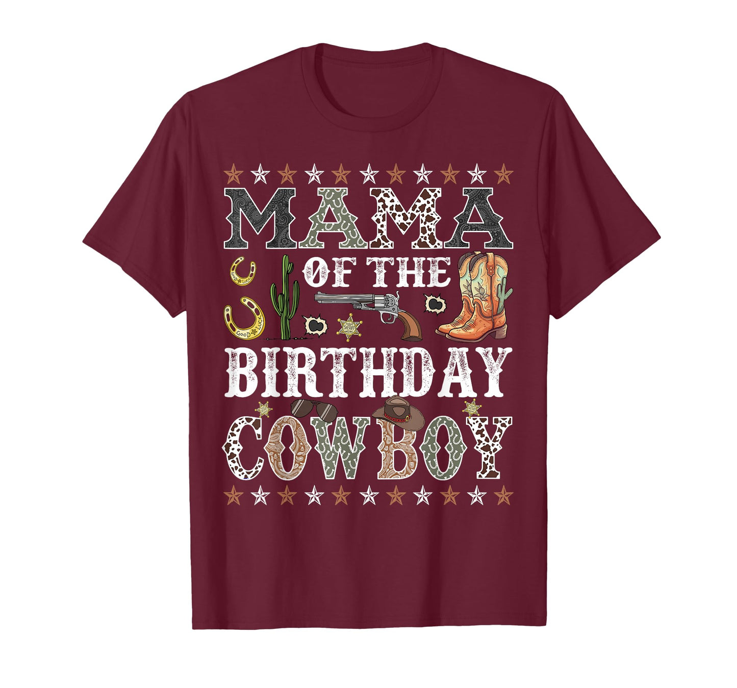 Mama Of The Birthday Cowboy Rodeo Mama T-Shirt