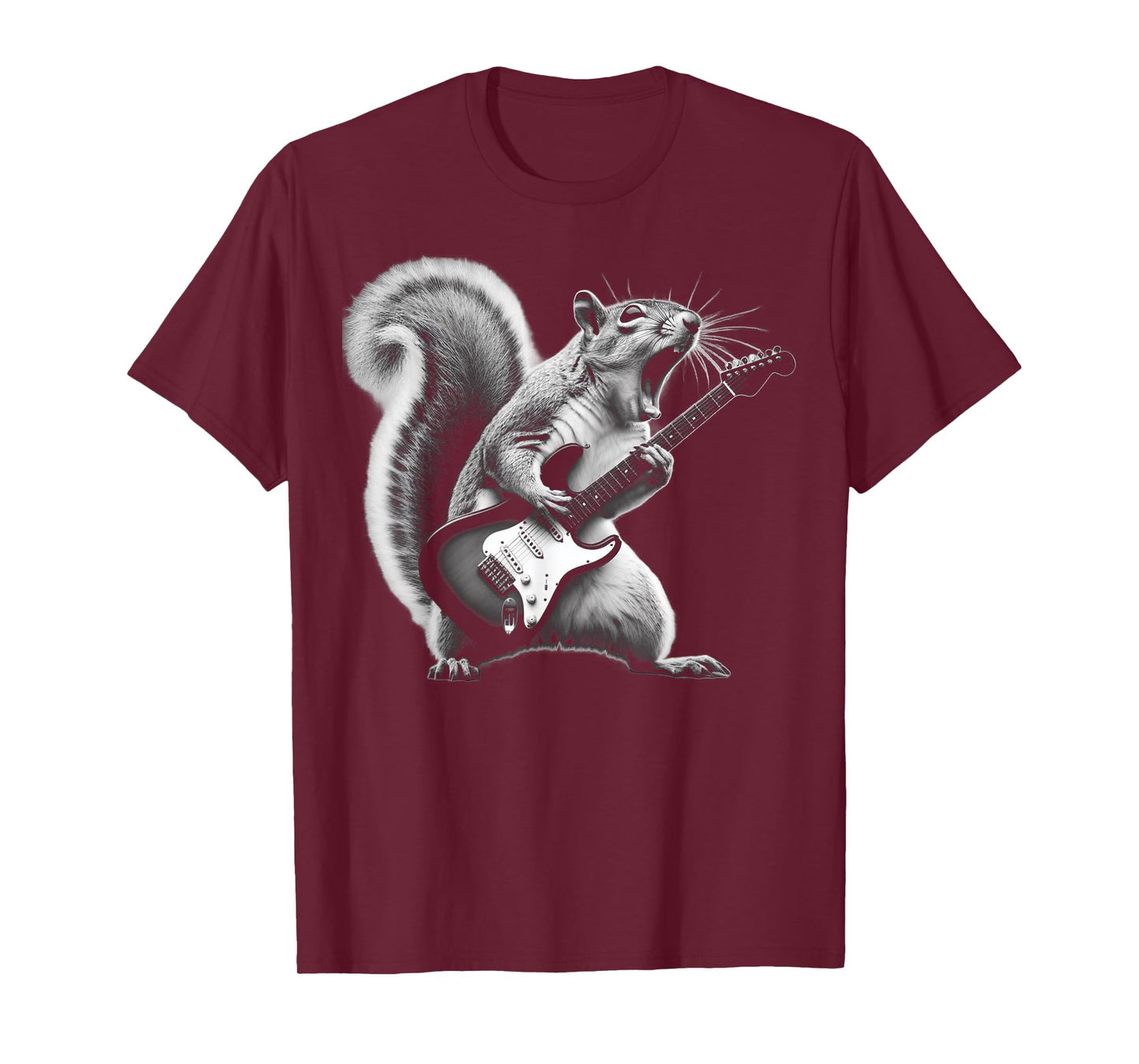 Squirrel Playing Guitar Rock and Roll For Men, Women, Kids T-Shirt