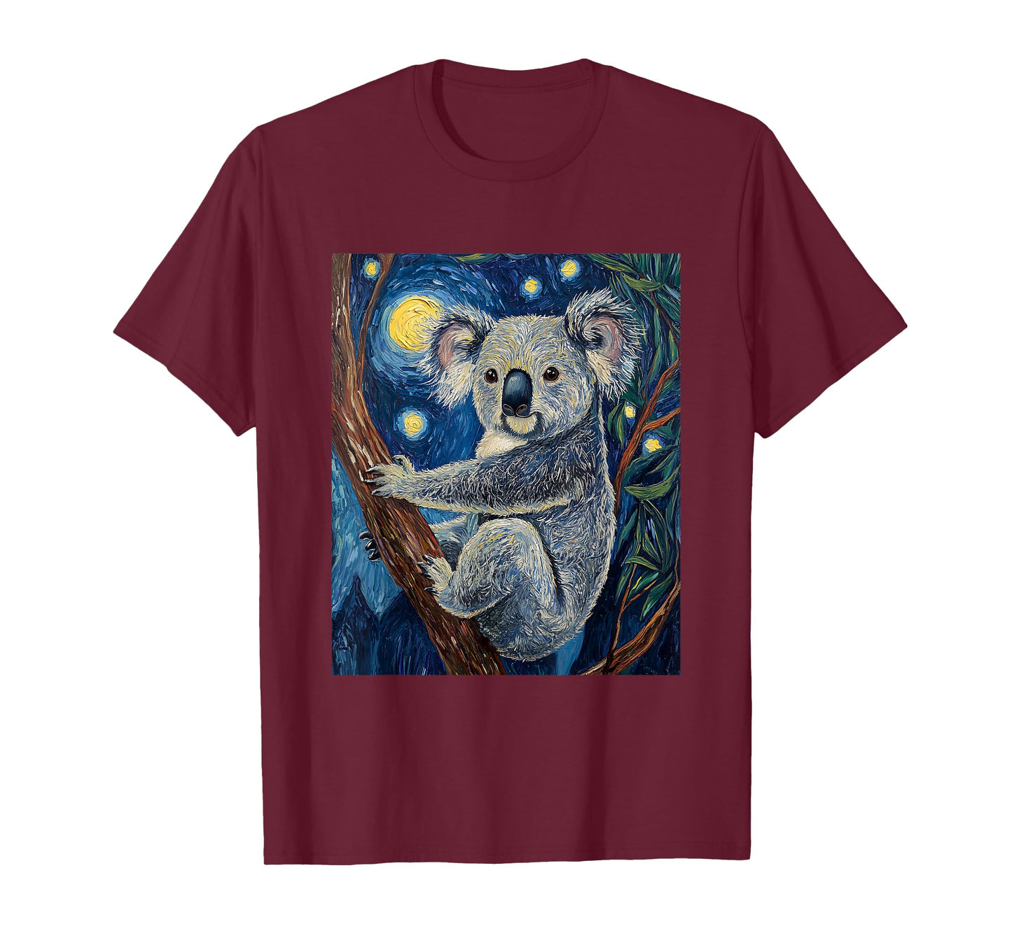 Cute Koala Bear - Van Gogh Style - Starry Night Graphic T-Shirt
