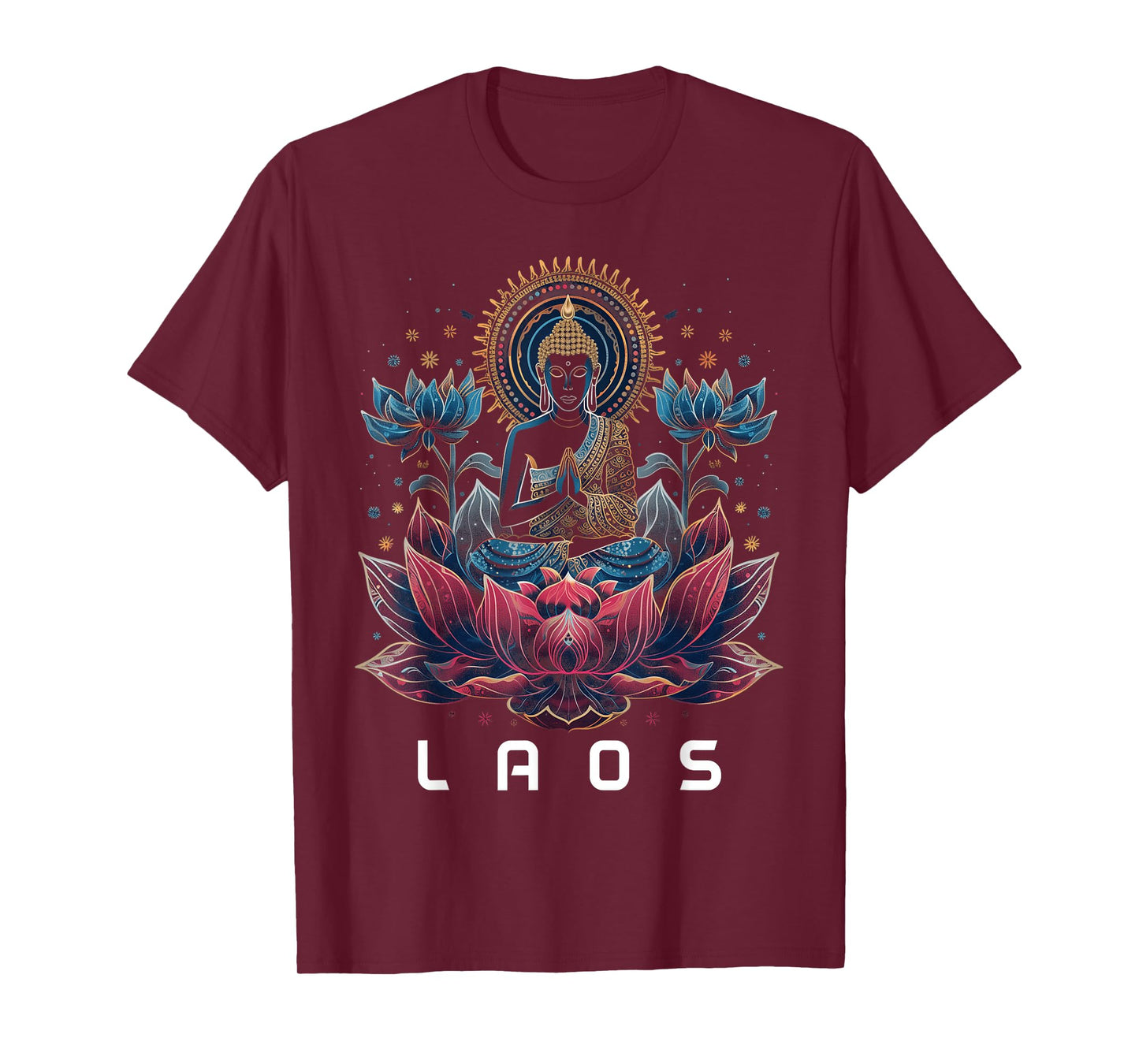 Laos Buddha Vintage Buddhist Souvenir T-Shirt