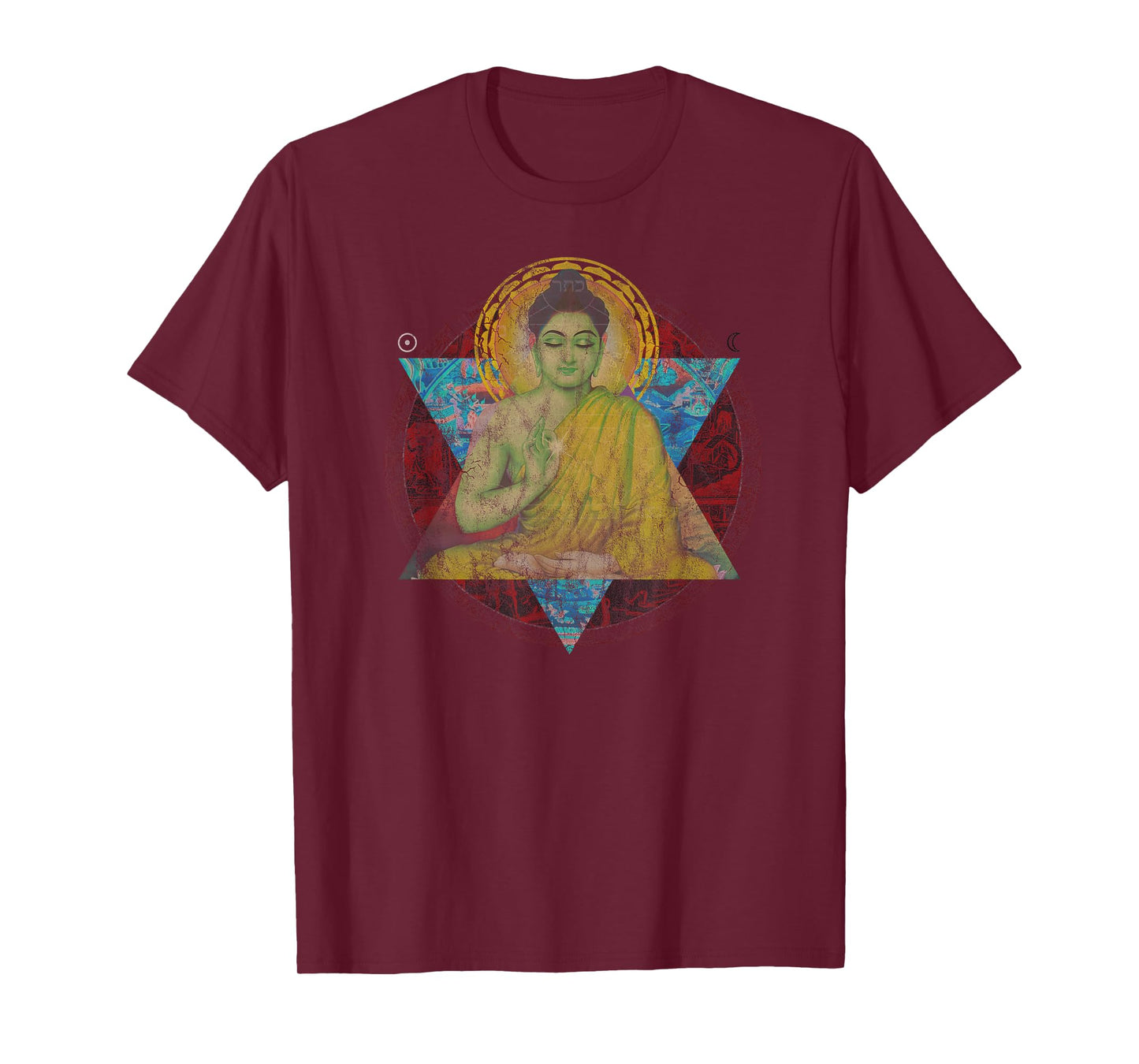 Yoga Buddhism Dharma Wheel Buddha Dharma Vintage Meditate T-Shirt