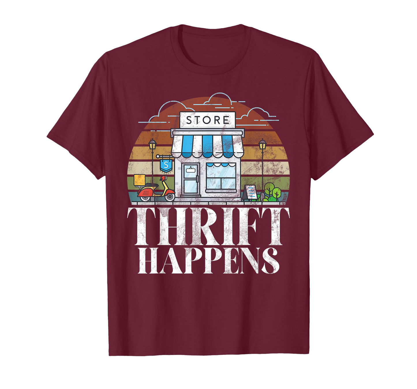 Thrifting Gifts Thrift Happens Thrifting T-Shirt - Unisex-Adults, Black, Small, Short Sleeve, T-Shirt