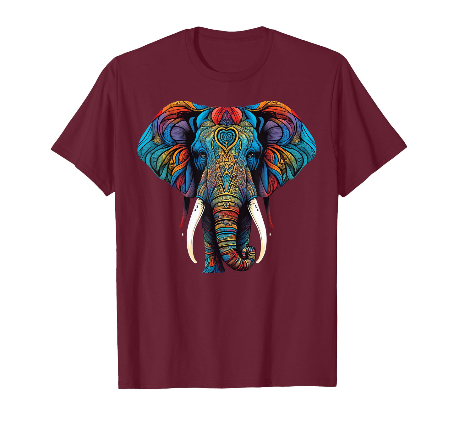 Geometry Elephant Mandala Art T-Shirt