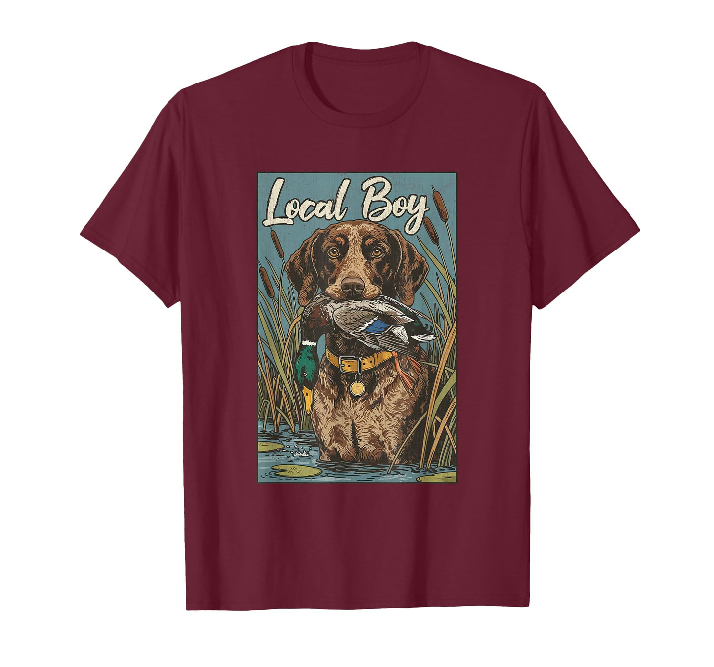 Local Boy Chocolate Labrador Retriever Duck Hunting Vintage T-Shirt