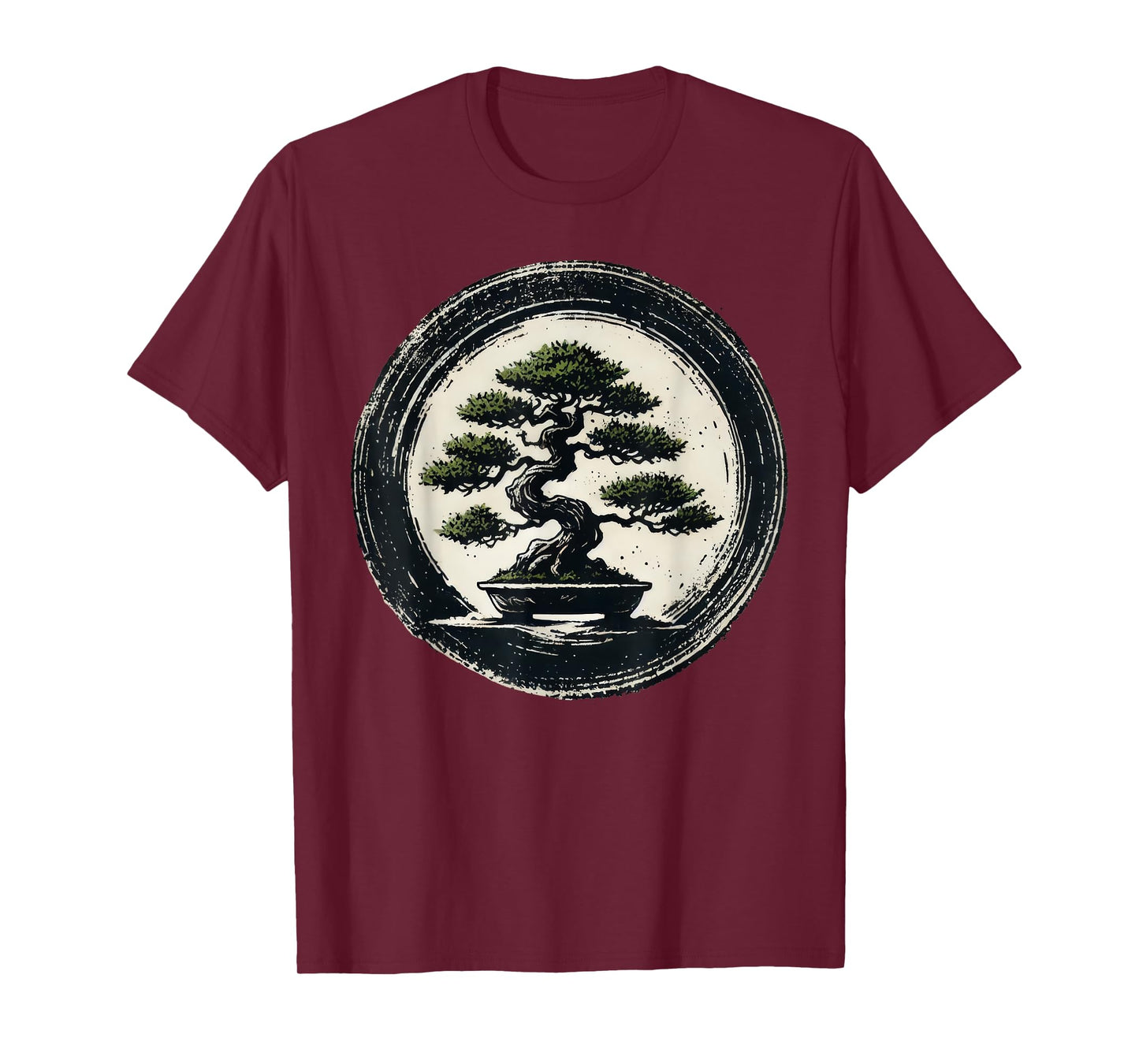 Japanese Bonsai Tree Zen Enso Circle T-Shirt