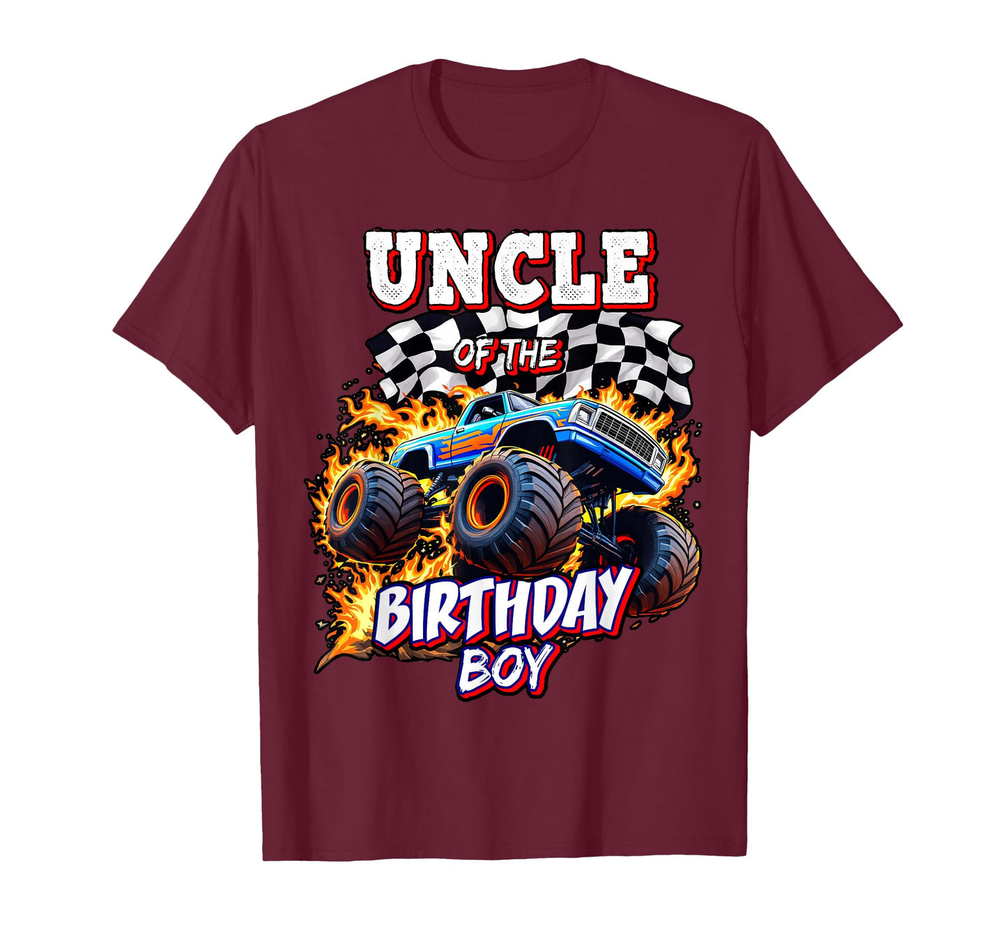 Uncle of the Birthday Boy Monster Truck Birthday Party T-Shirt