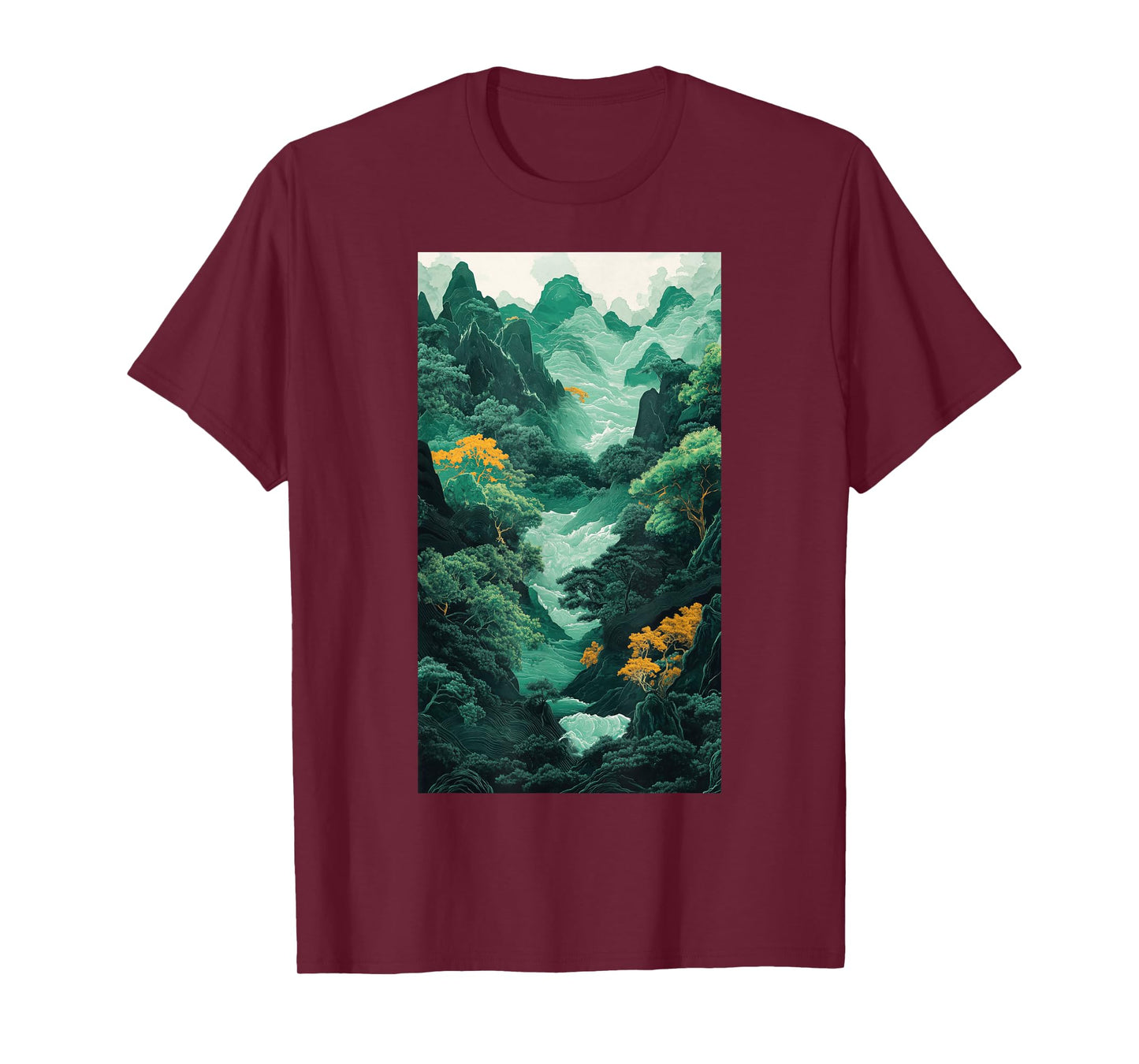 Jade Art Landscape Mountain landscape Nature art T-Shirt
