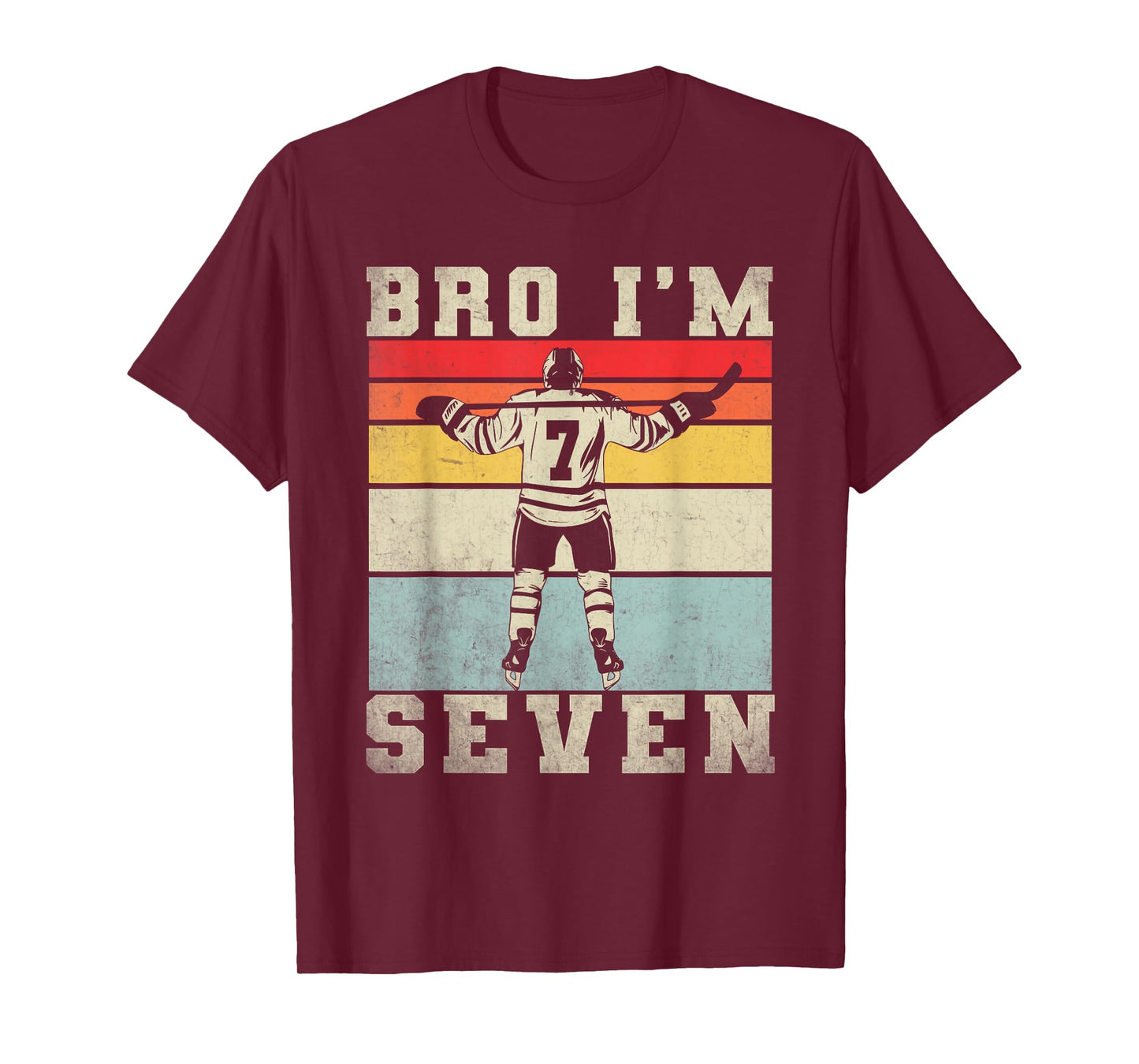 7th Birthday Ice Hockey Boy 7 Year Old Hockey Player T-Shirt