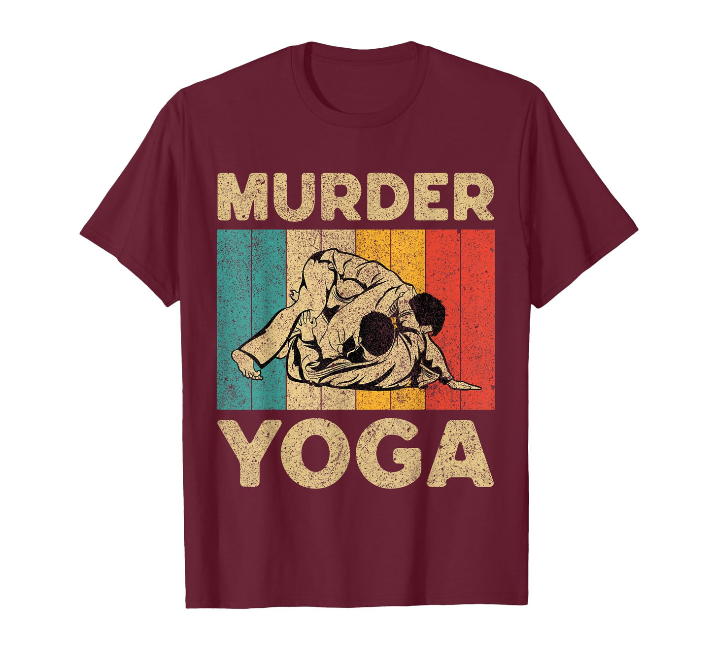 Murder Yoga Funny Vintage BJJ Brazilian Jiu Jitsu T-Shirt