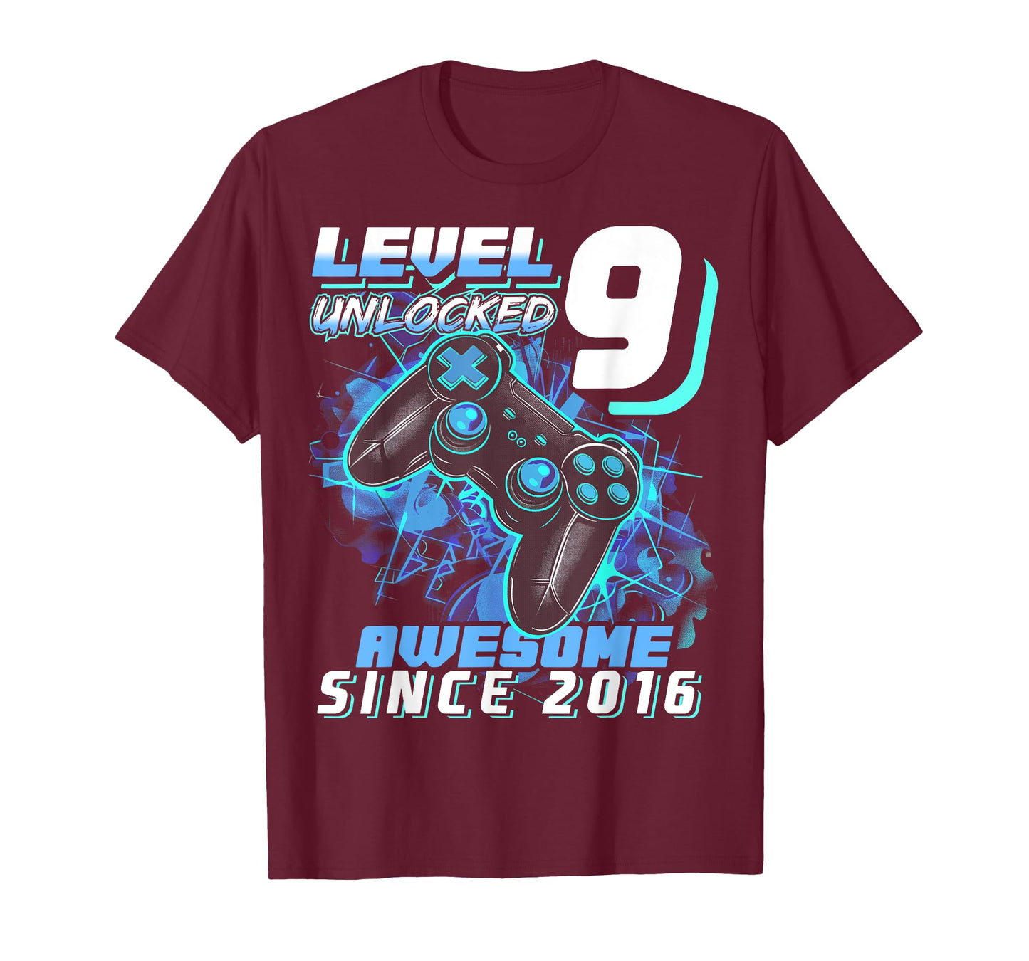 9th Birthday Boy Level 9 Gamer 9 Year Video Game Party T-Shirt