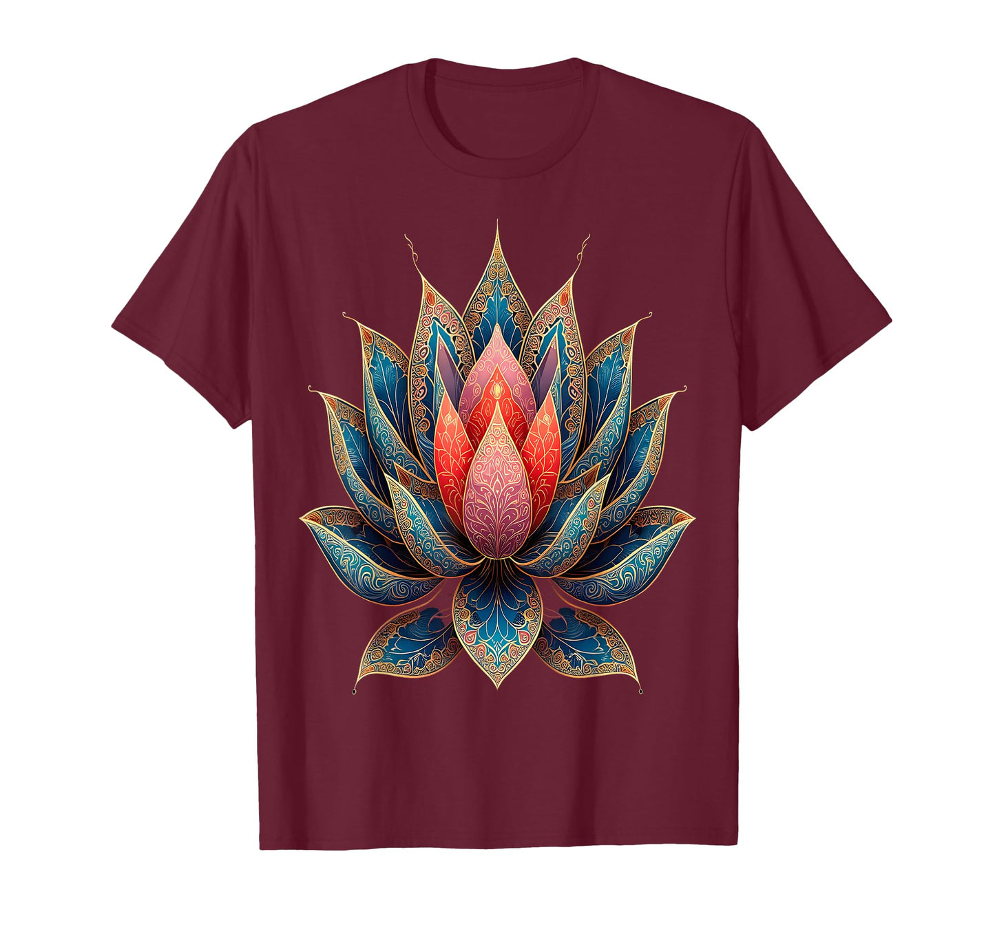 Ornate Lotus Mandala Spiritual Serenity T-Shirt