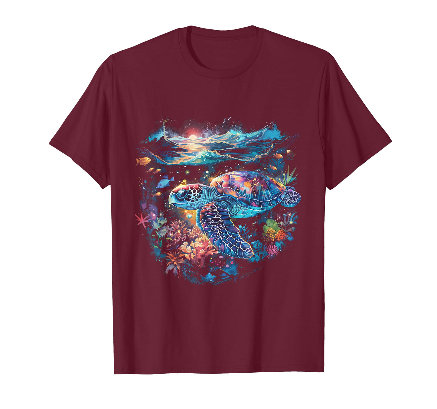 Sea Turtle Beach Lover Ocean Animal Graphic Novelty Womens T-Shirt
