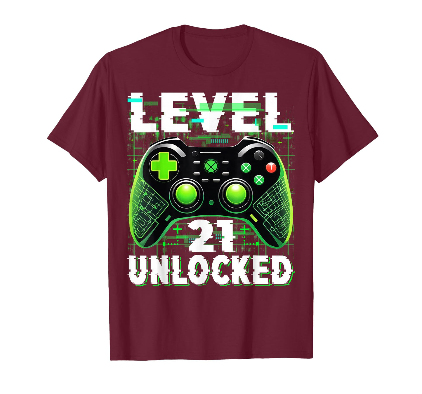 Level 21 Unlocked Shirt Funny Video Gamer Geek 21st Birthday T-Shirt