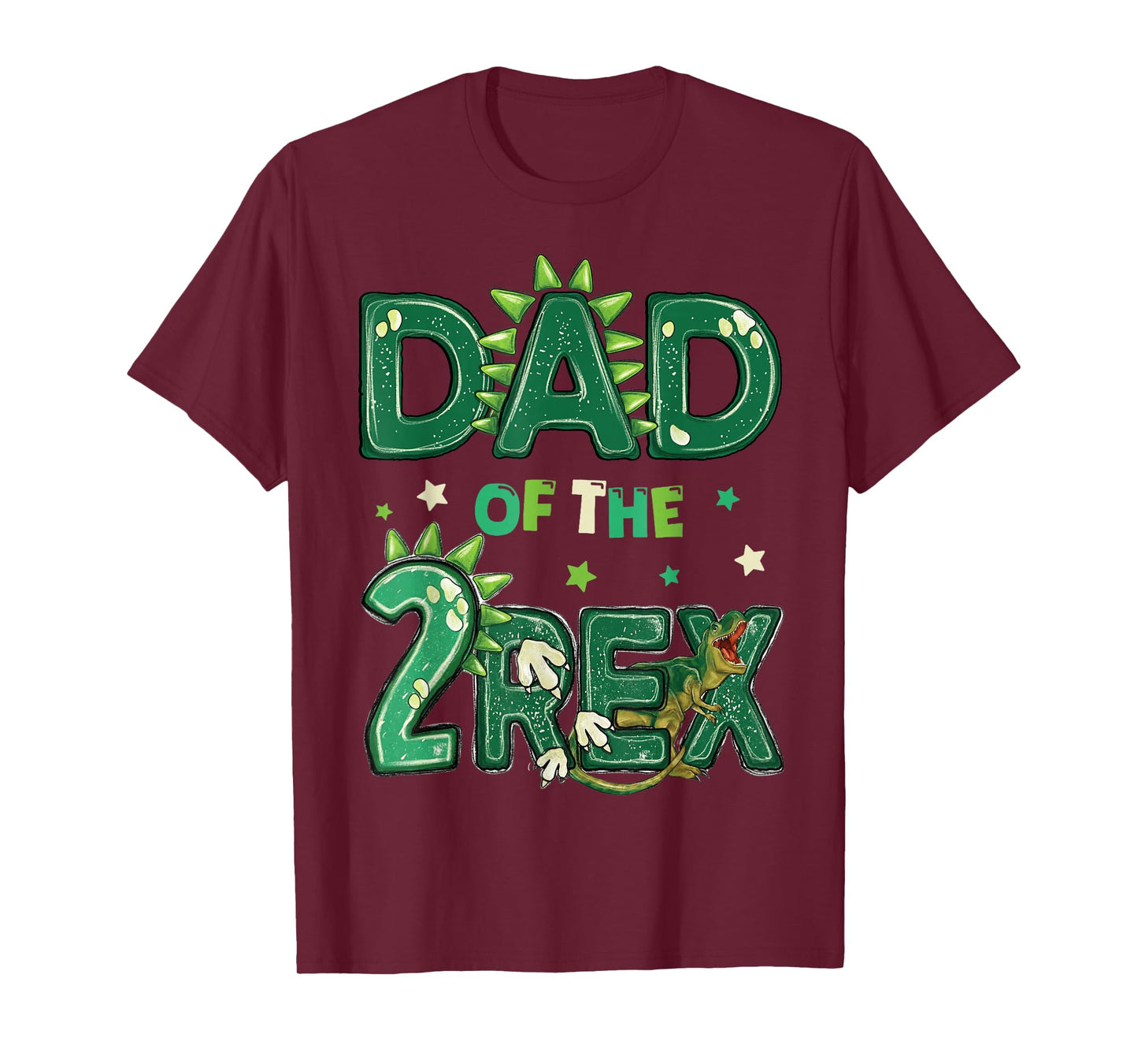 Dad Of The Two Rex Birthday Dinosaur Family Matching T-Shirt