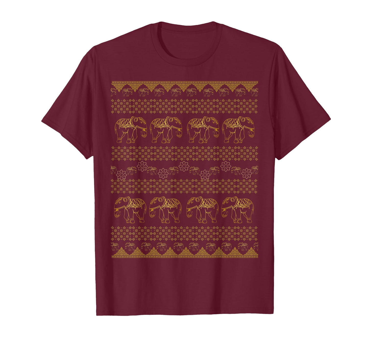 Thai Chang Pants Elephant Hippie Boho Yoga Palazzo Mandala T-Shirt
