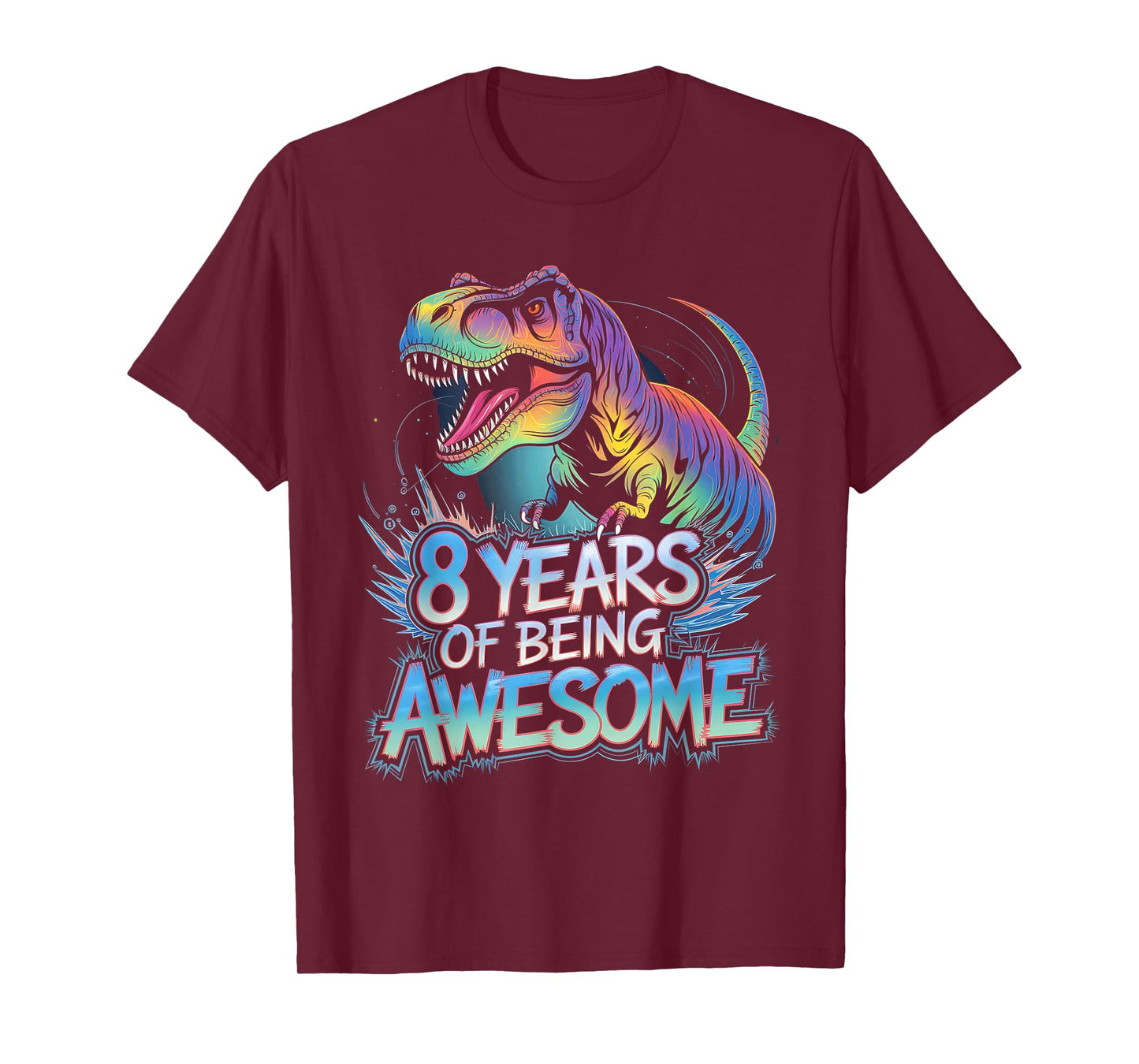 Dinosaur 8th Birthday Shirt For Boys 8 Year Old Birthday T-Shirt