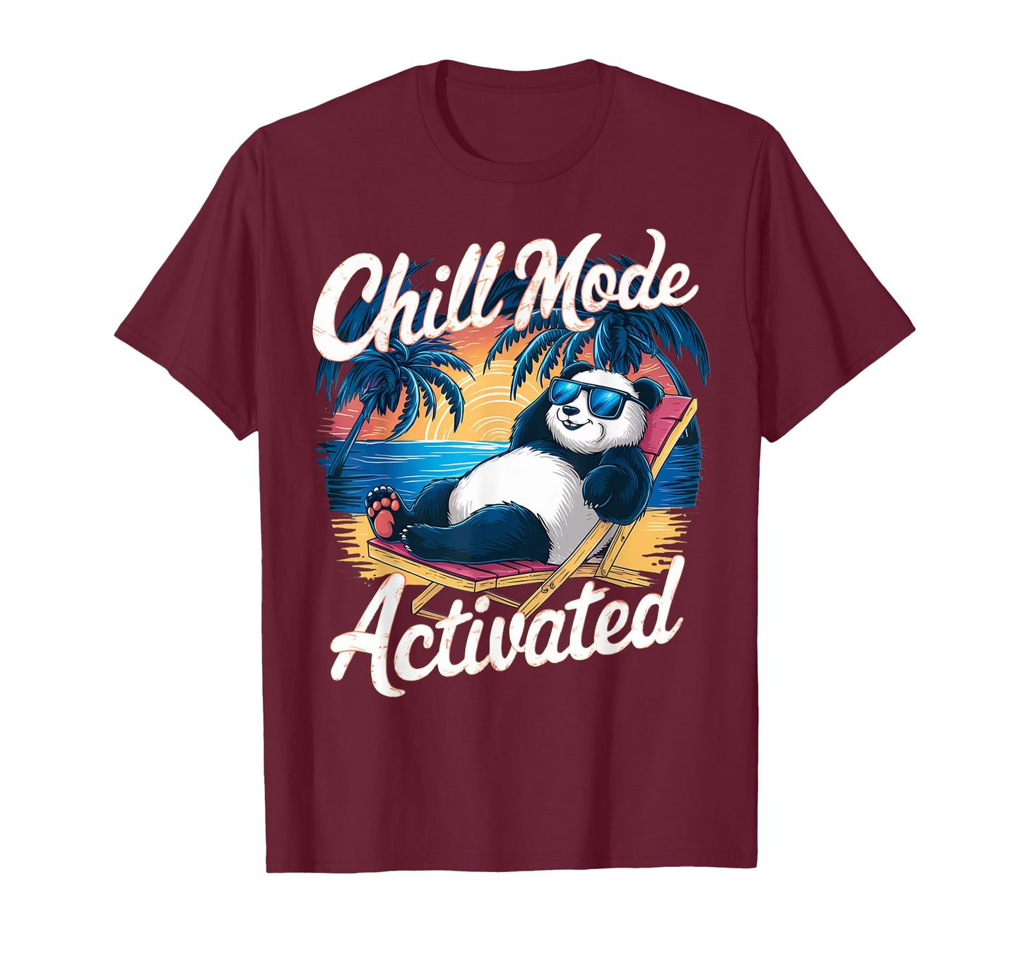 Panda Wearing Sunglass Chill Mode Activated, Summer T-Shirt for Men Women Kids