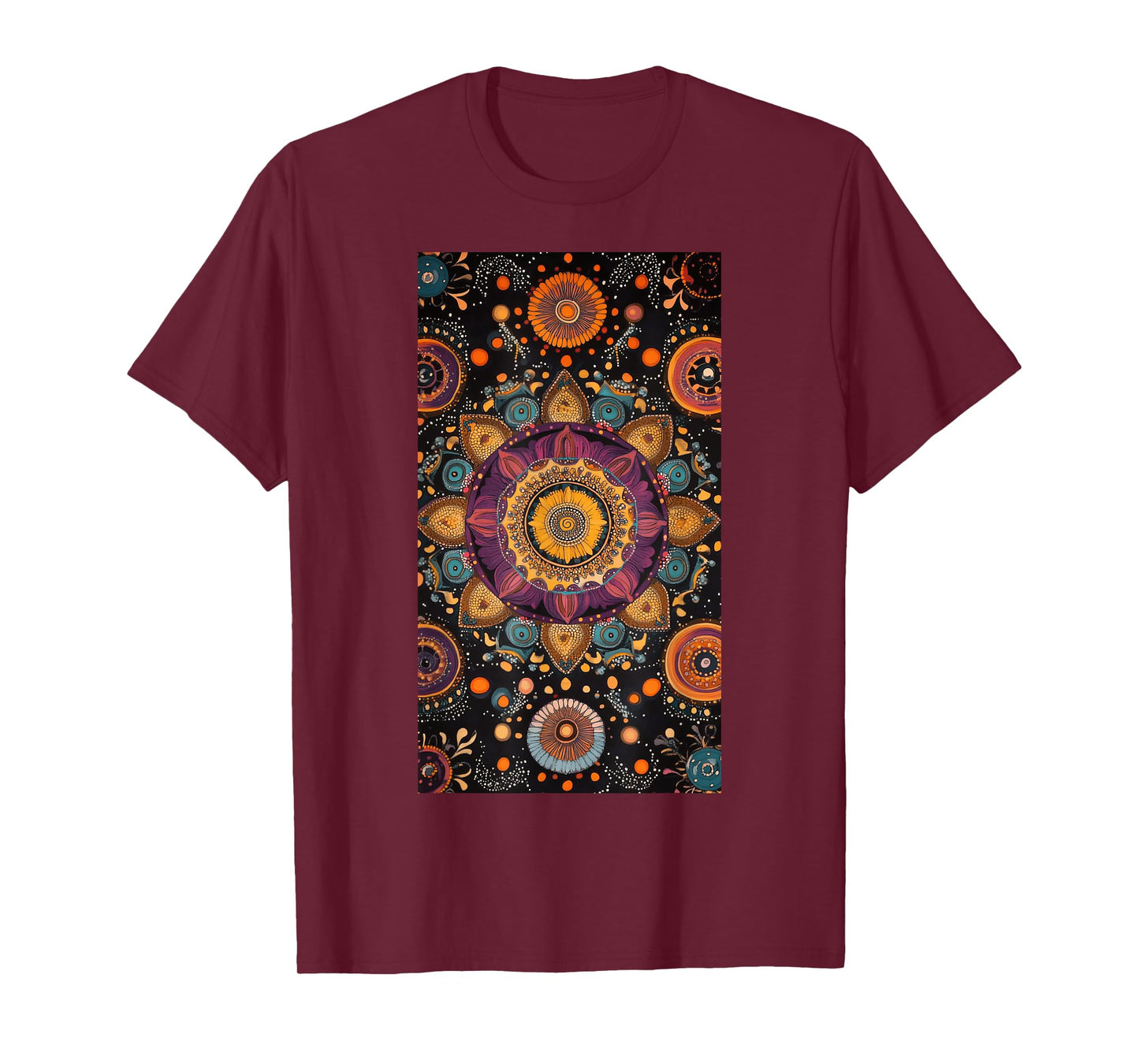 Geometric Mandala Patterns Bohemian Psychedelic T-Shirt