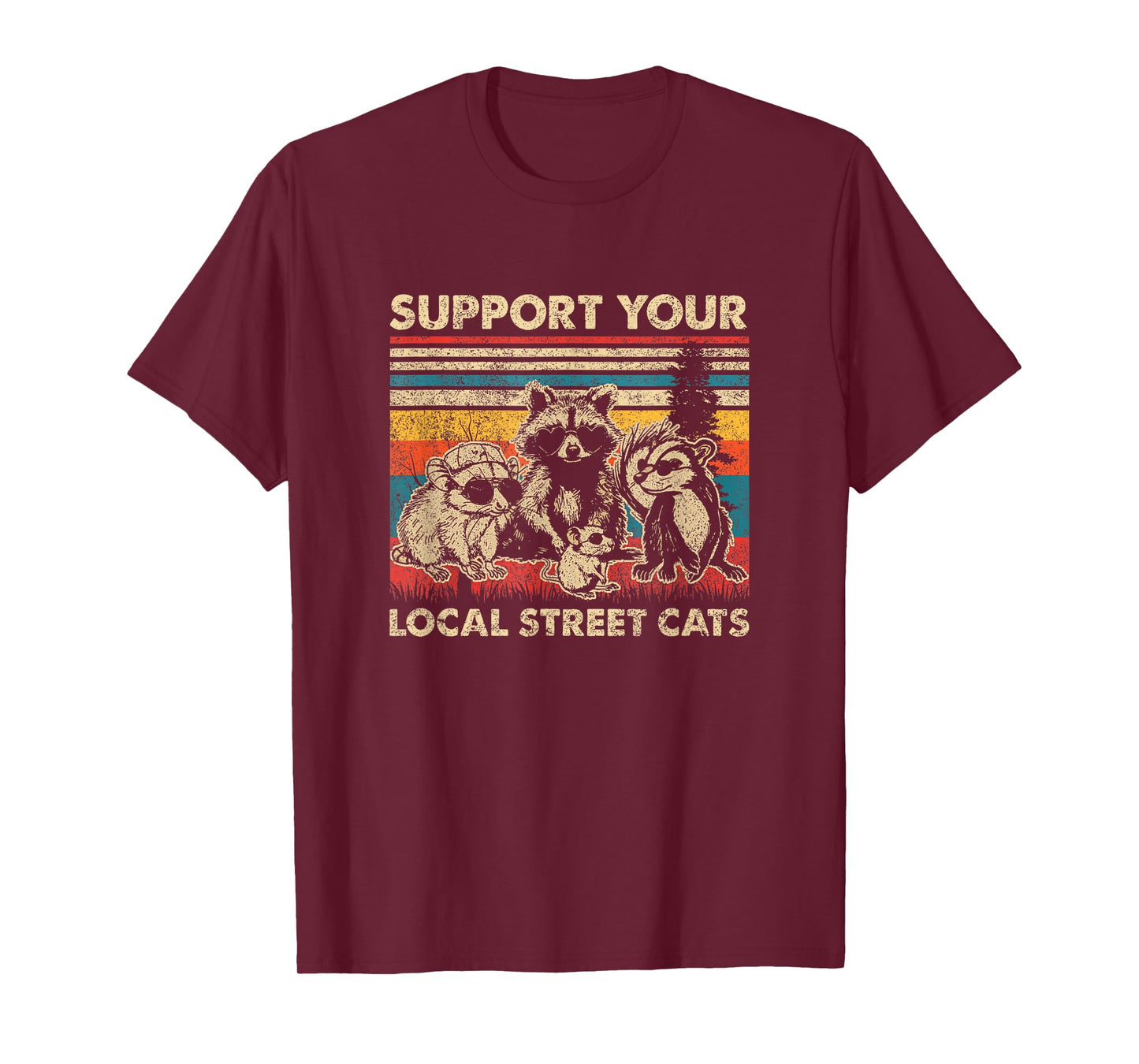 Support Local Street Cats Team Trash Opossum Raccoon Rat T-Shirt