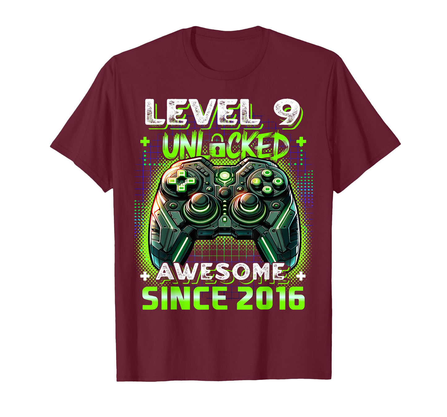 9th Birthday Boy Level 9 Gamer 9 Year Video Game Party T-Shirt