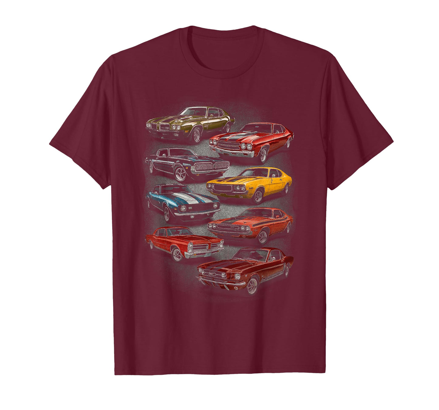 Vintage American Iconic Classic Muscle Car Retro Artwork T-Shirt