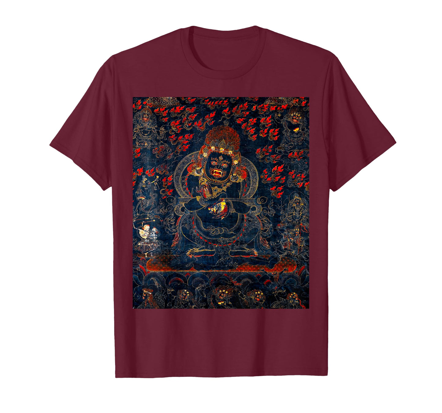 Mahakala Protector Tibetan Buddhist Thangka Mandala Buddhism T-Shirt