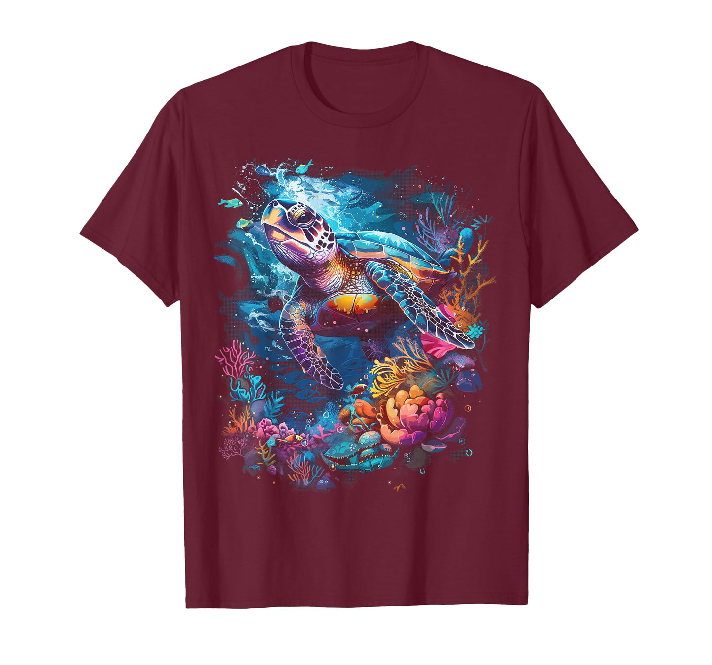 Sea Turtle Beach Lover Ocean Animal Graphic Novelty Womens T-Shirt