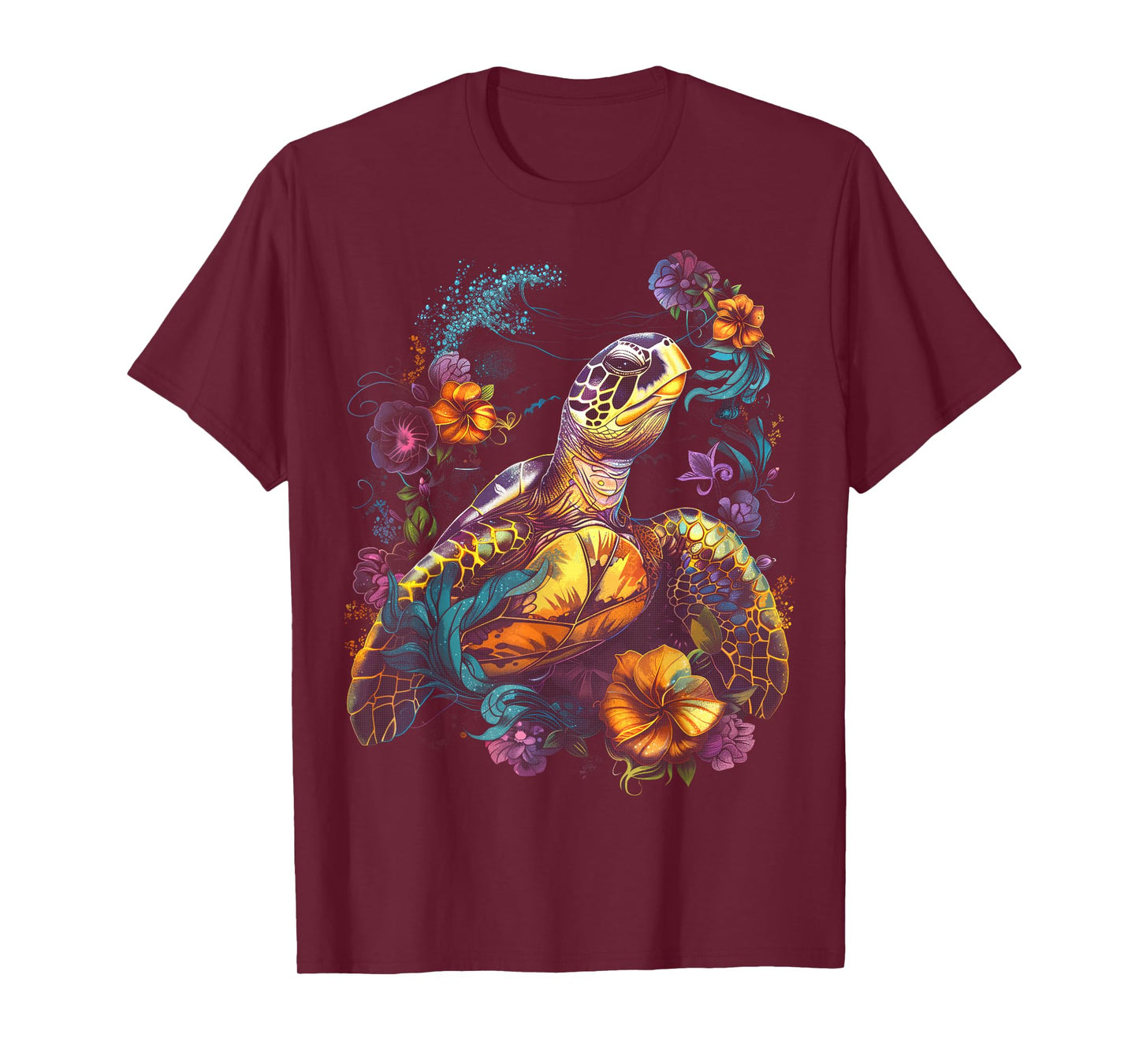 Sea Turtle Beach Lover Ocean Animal Graphic Novelty Womens T-Shirt