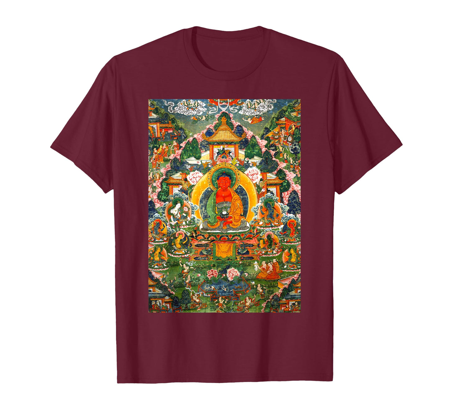 Buddha Amitabha Tibetan Buddhist Thangka Mandala Buddhism T-Shirt