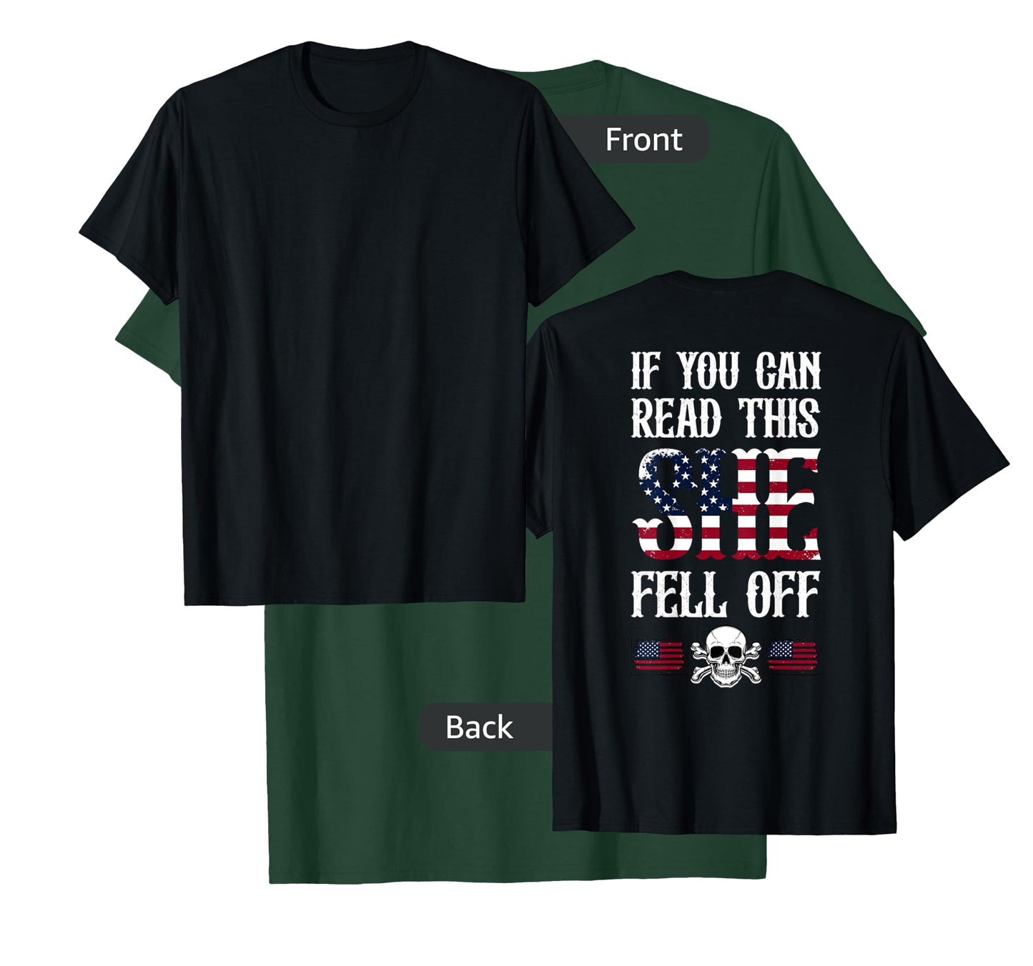 If You Can Read This She Fell Off Biker Motorcycle for Men T-Shirt