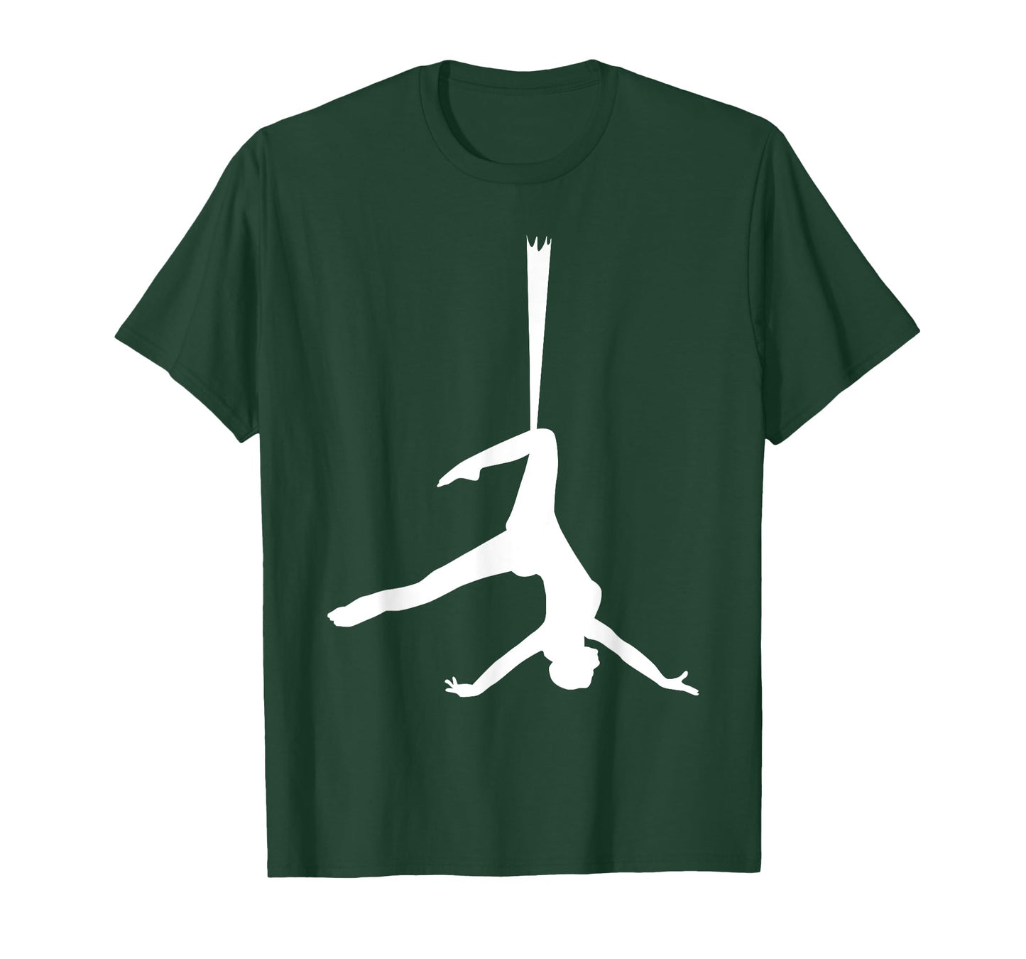 Silhouette Aerial Dance Ribbon Silk Dancer Yoga Dancing Fans T-Shirt