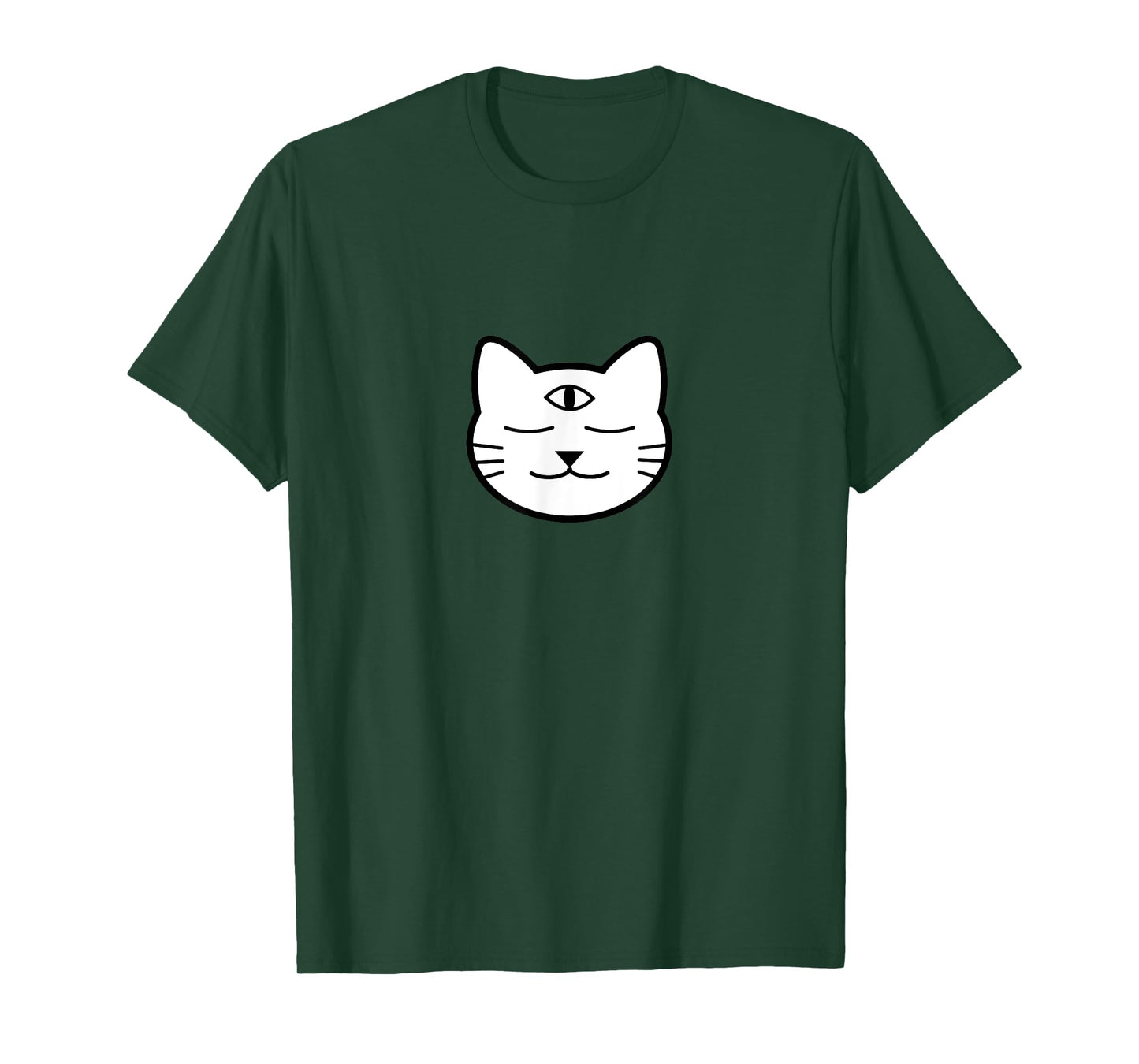 Three-Eyed Cat Third Eye Chakra Yoki Mascot Yoga Meditation T-Shirt