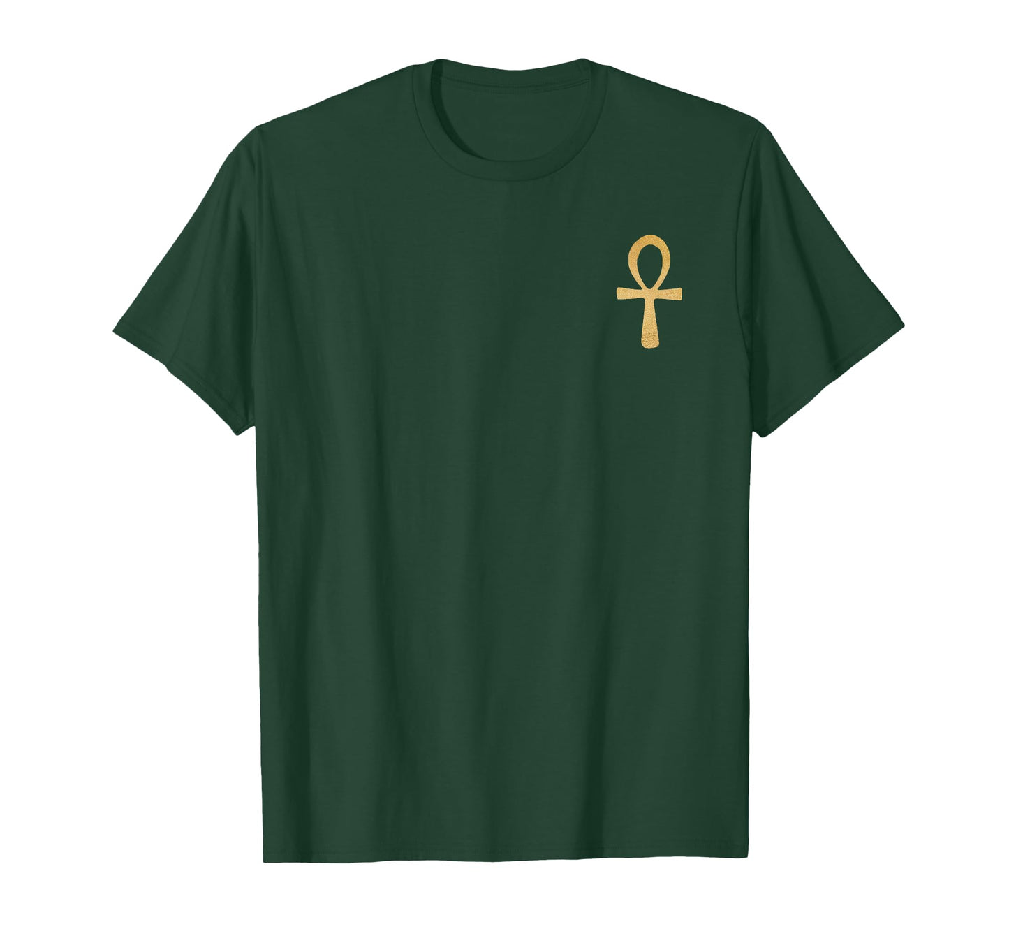 Ankh T-Shirt: Gold Ankh Symbol Shirt w. Egyptian Ankh Cross T-Shirt