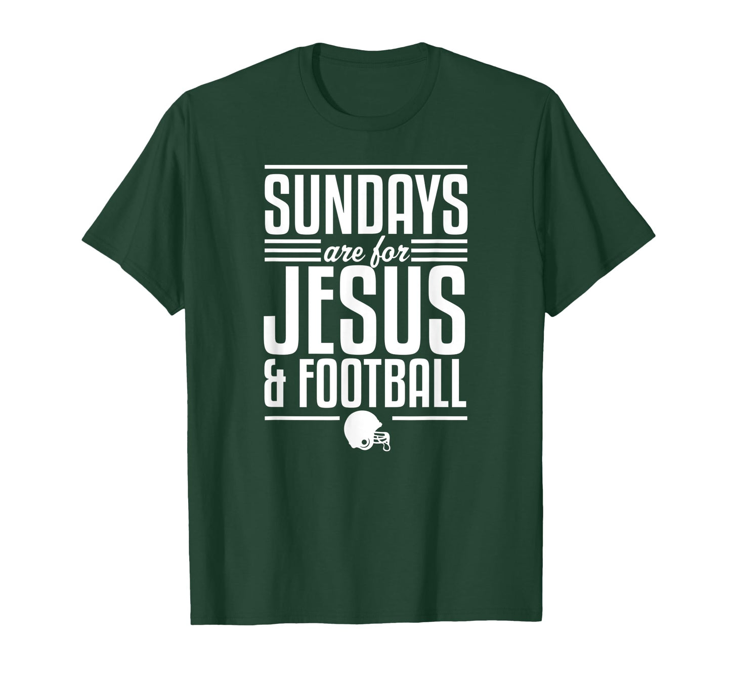 Sundays Are For Jesus And Football Christian Football Fan T-Shirt