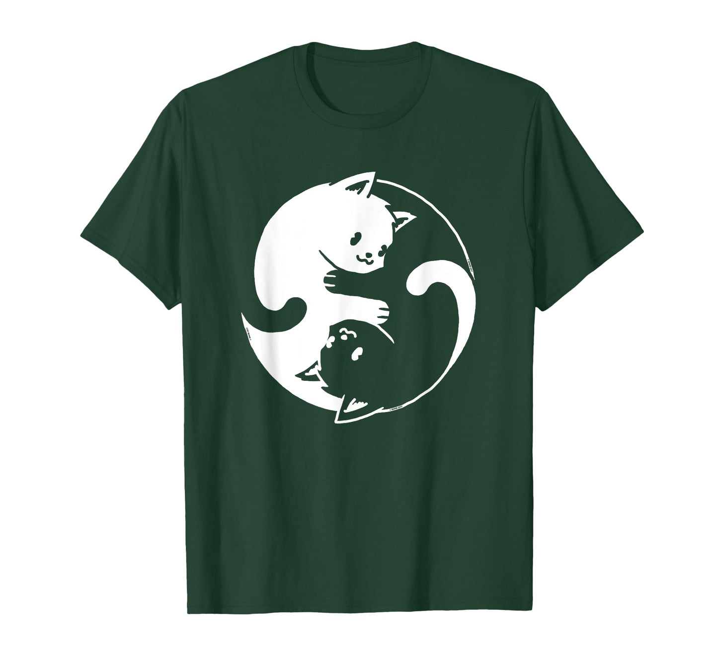 Yin Yang Cat Cute Spirituality Zen Meditation Balance Kitten Men Women Kids T-Shirt