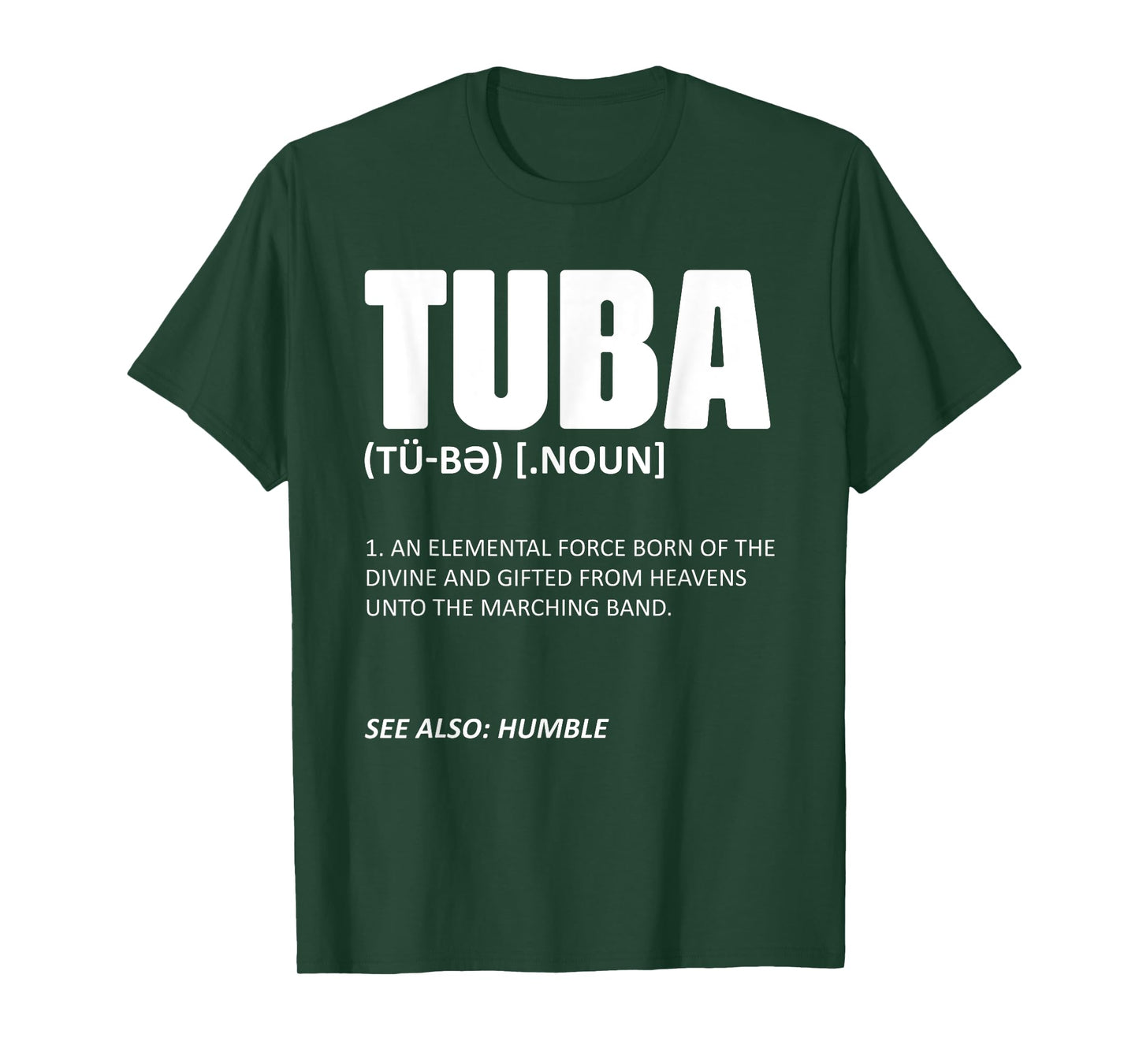 Tuba Musical Instrument Definition Marching Band Geek Tubis T-Shirt